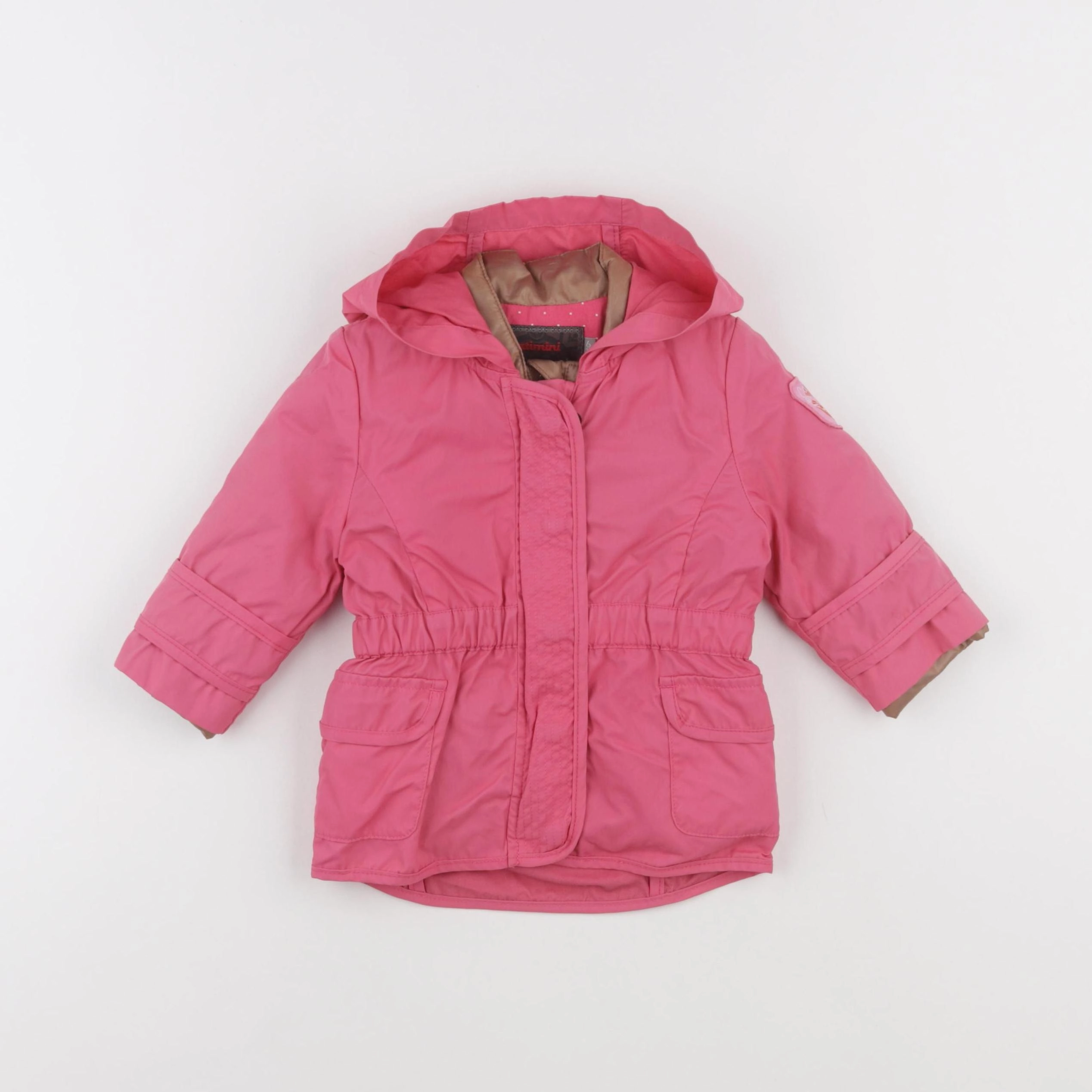 Catimini - manteau doublure amovible rose - 6 mois