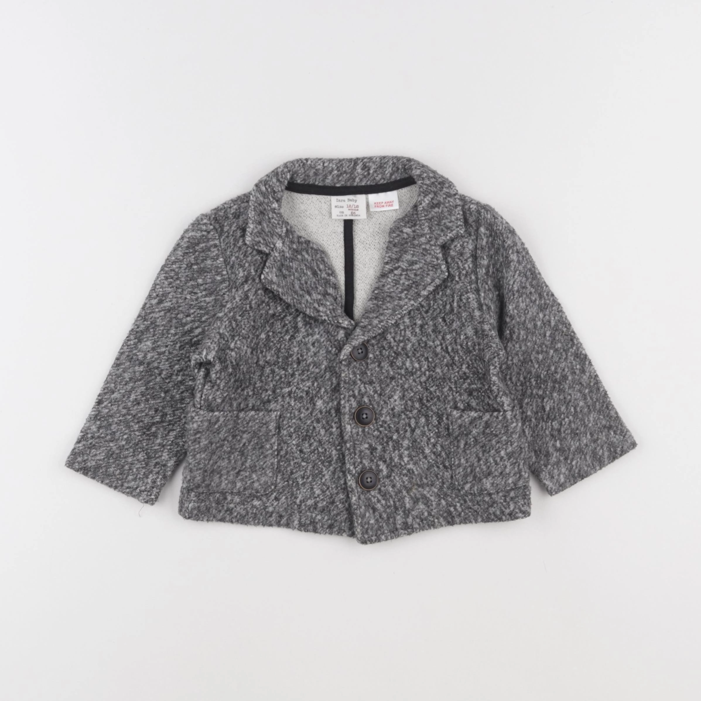 Zara - veste gris - 12/18 mois