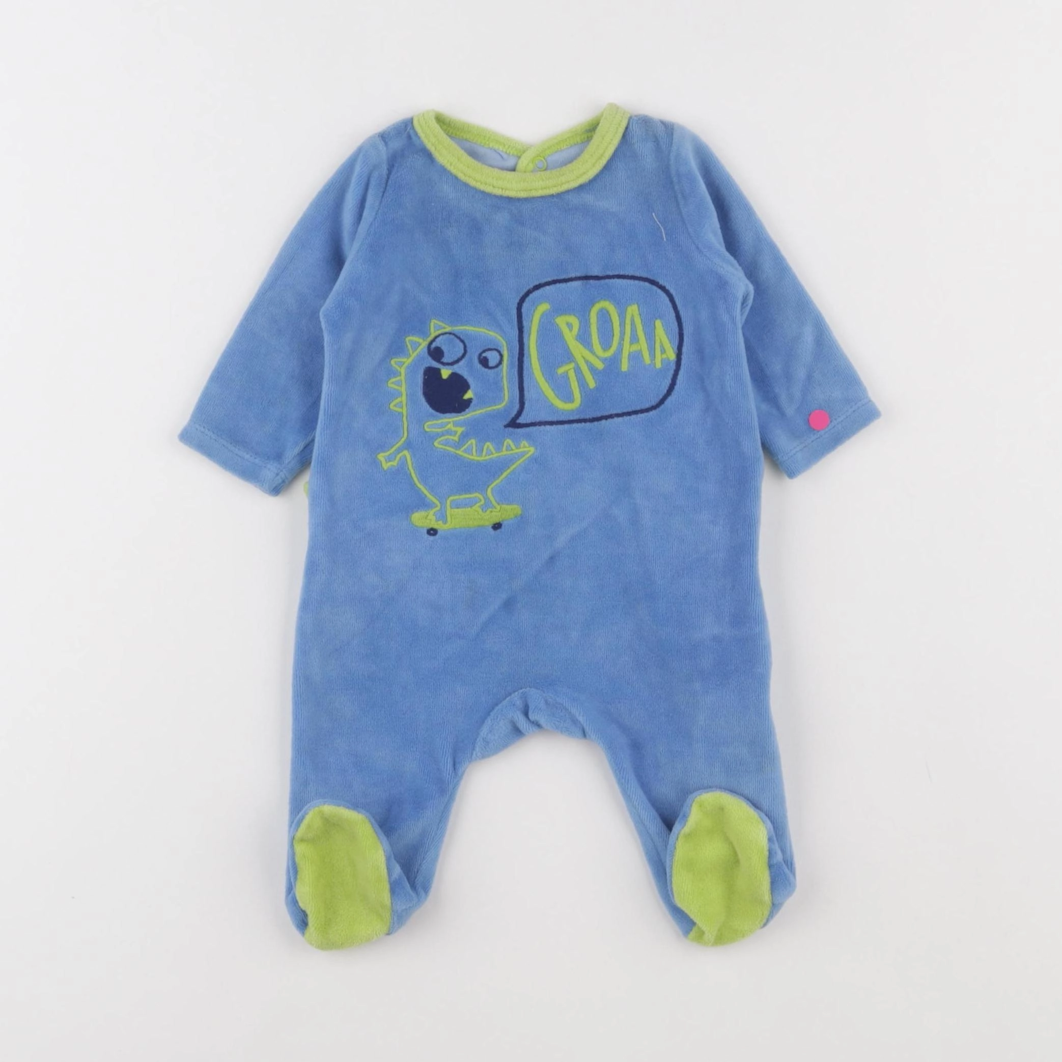 DPAM - pyjama velours bleu - 1 mois