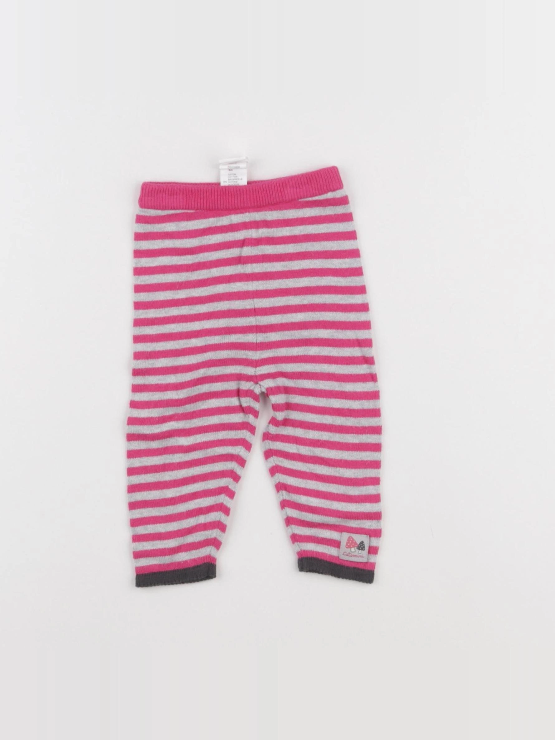 Catimini - legging gris, rose - 3 mois