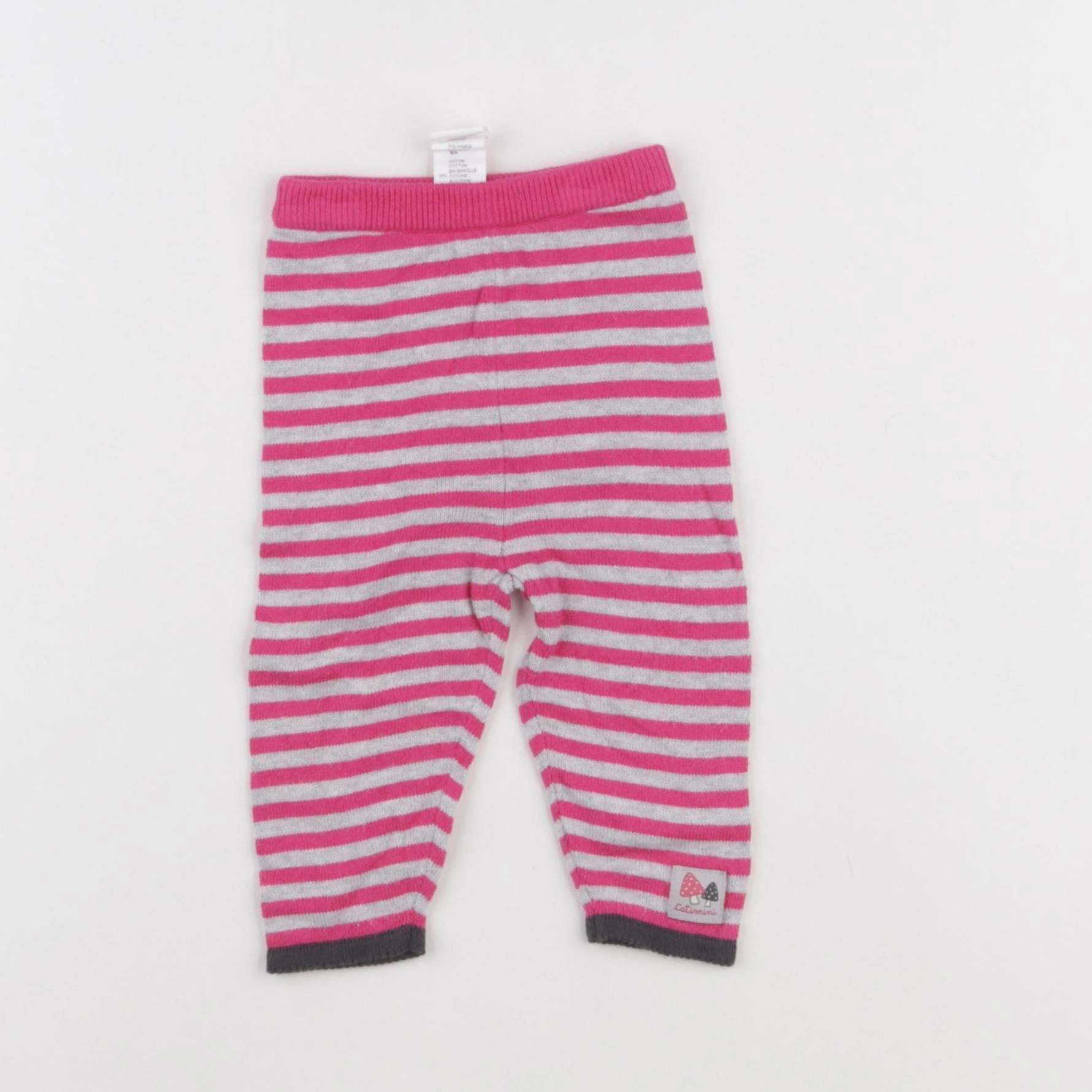 Catimini - legging gris, rose - 3 mois