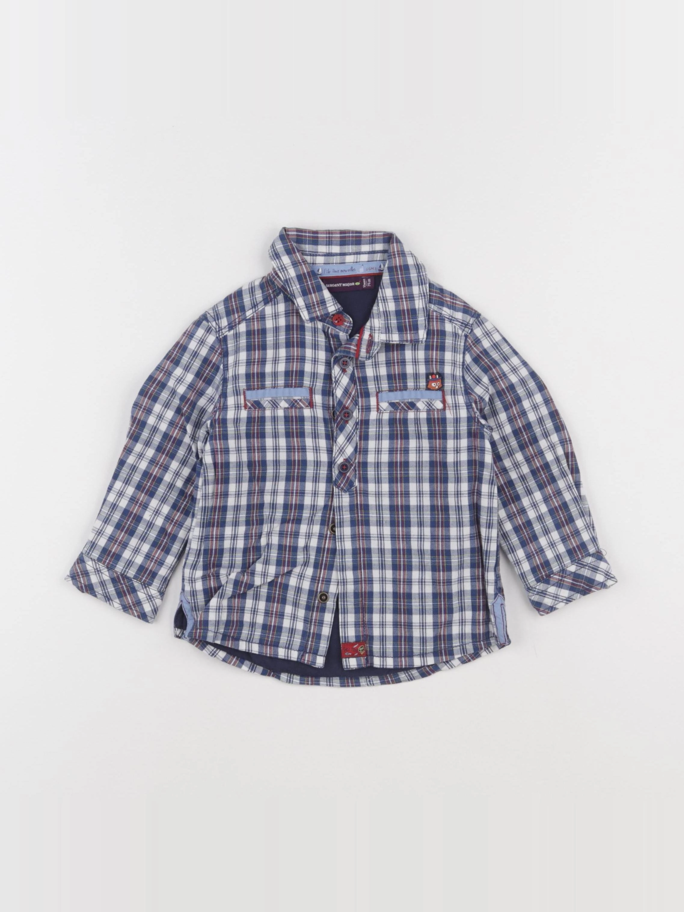 Sergent Major - chemise bleu - 12 mois