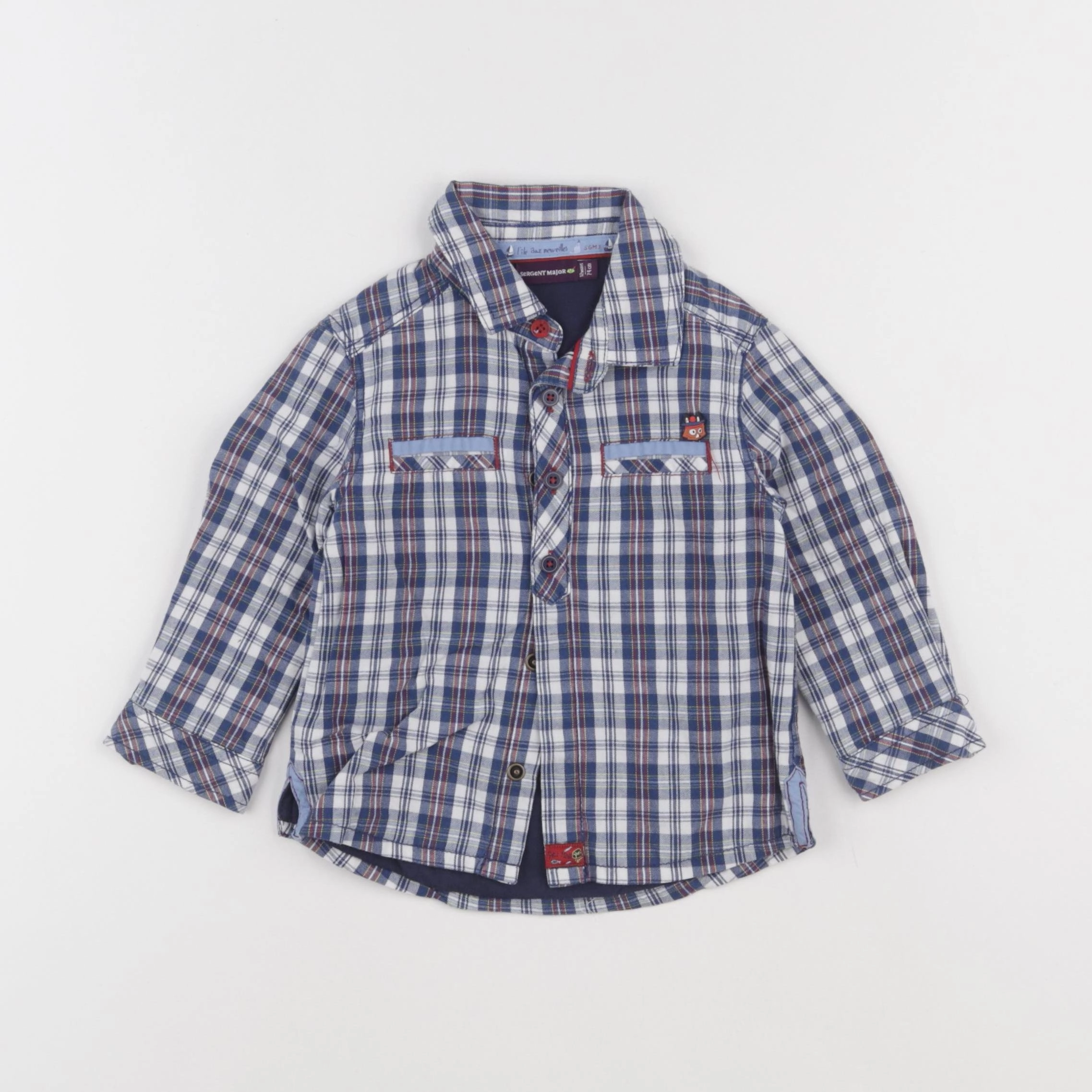 Sergent Major - chemise bleu - 12 mois