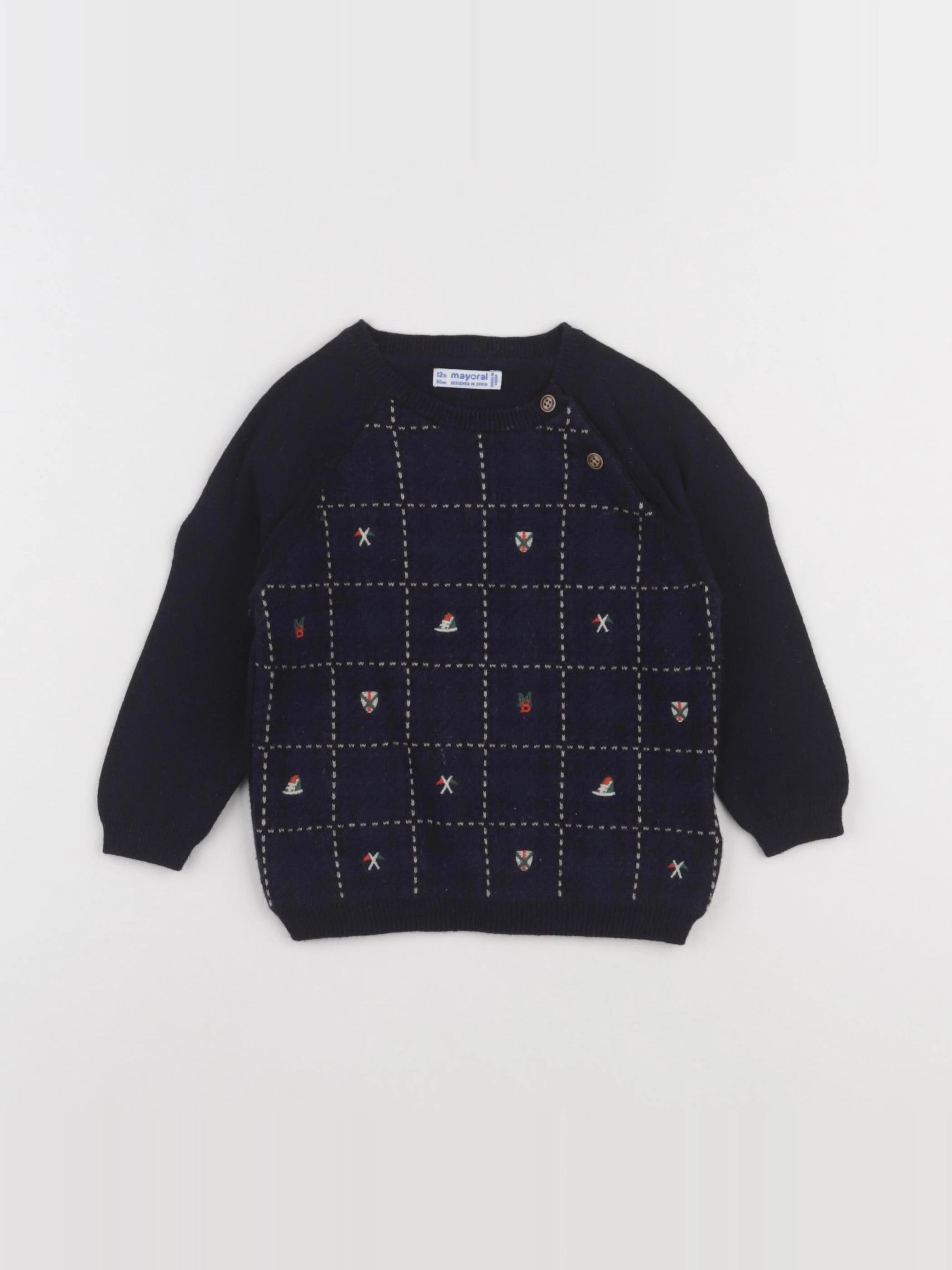 Mayoral - pull bleu - 12 mois