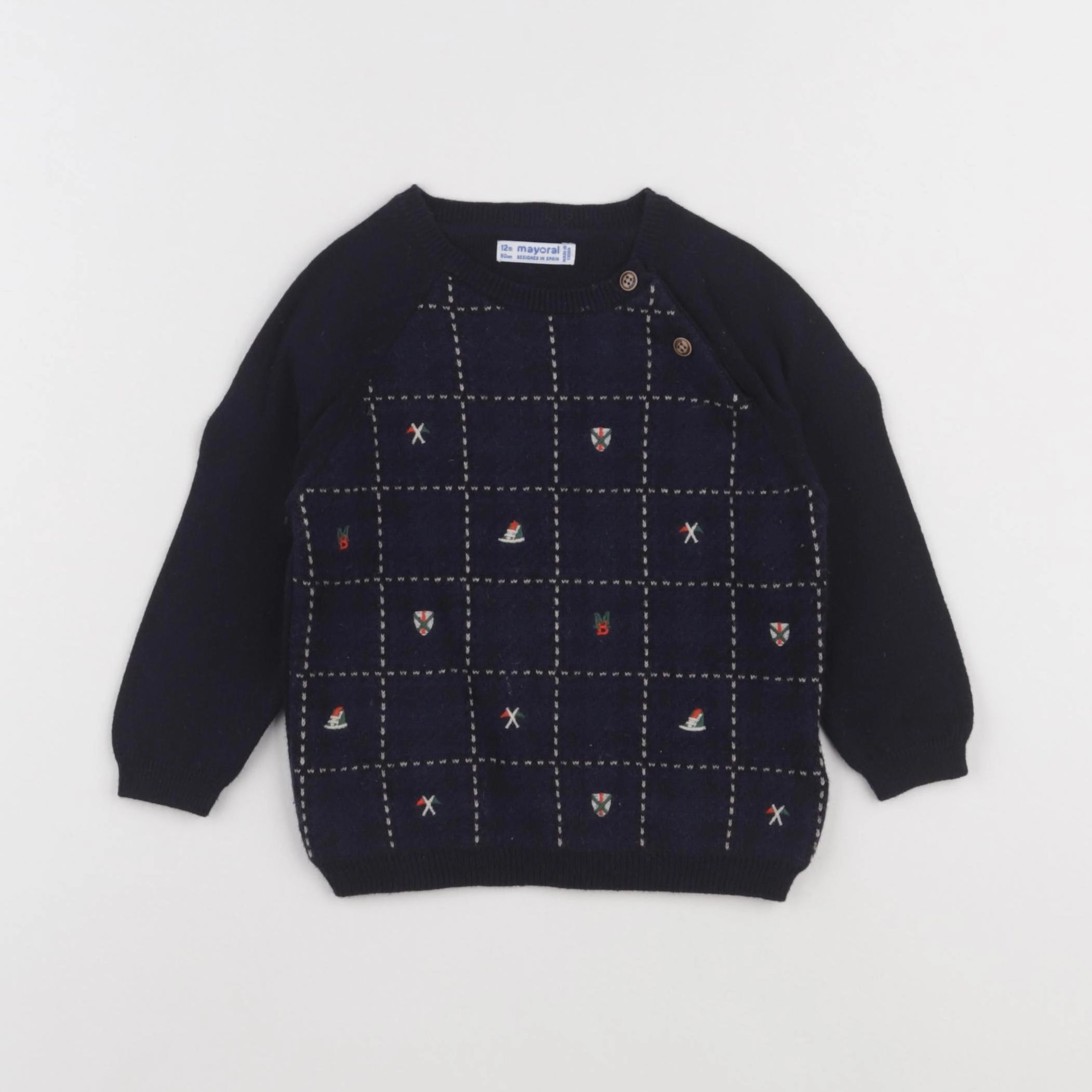 Mayoral - pull bleu - 12 mois