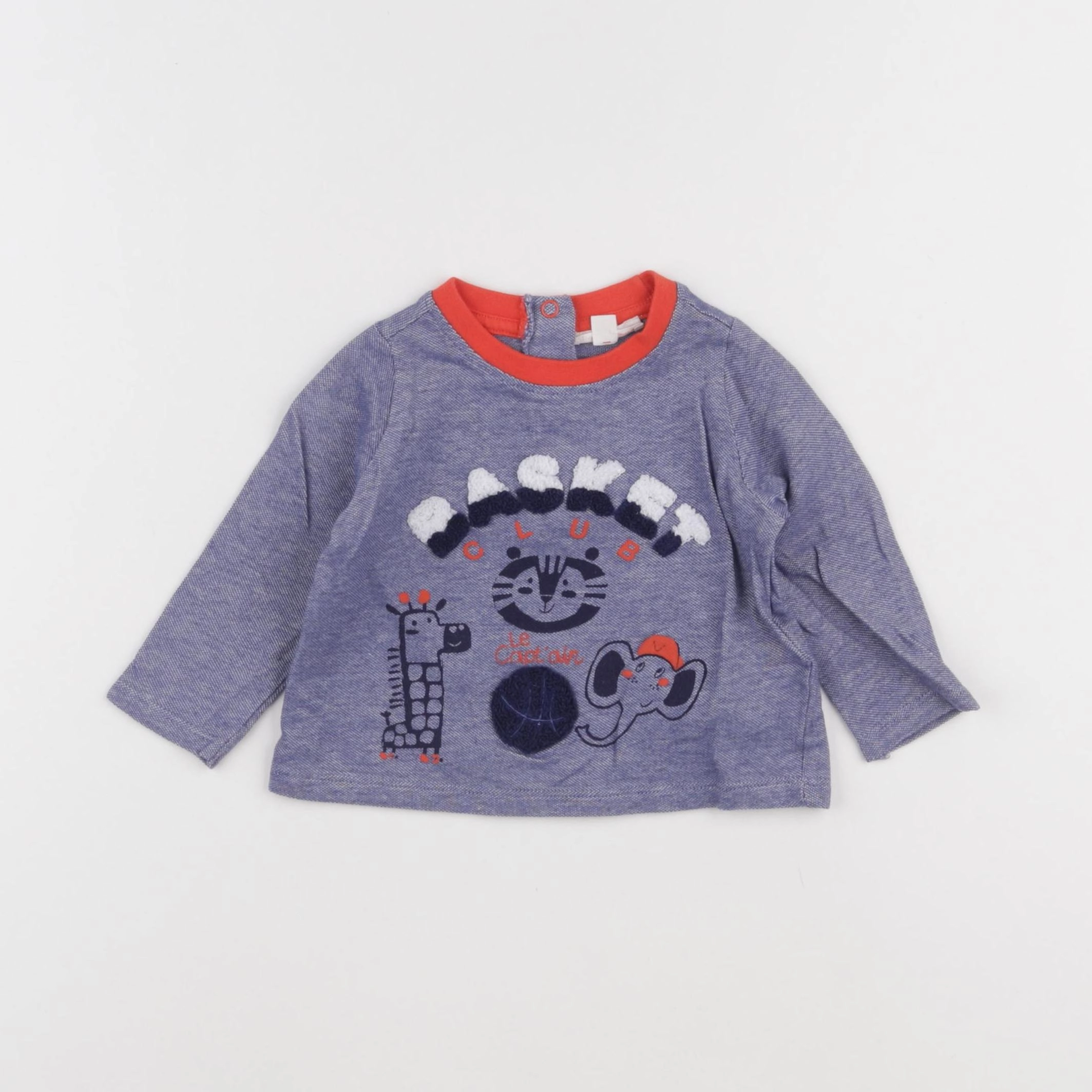 DPAM - tee-shirt bleu - 6 mois