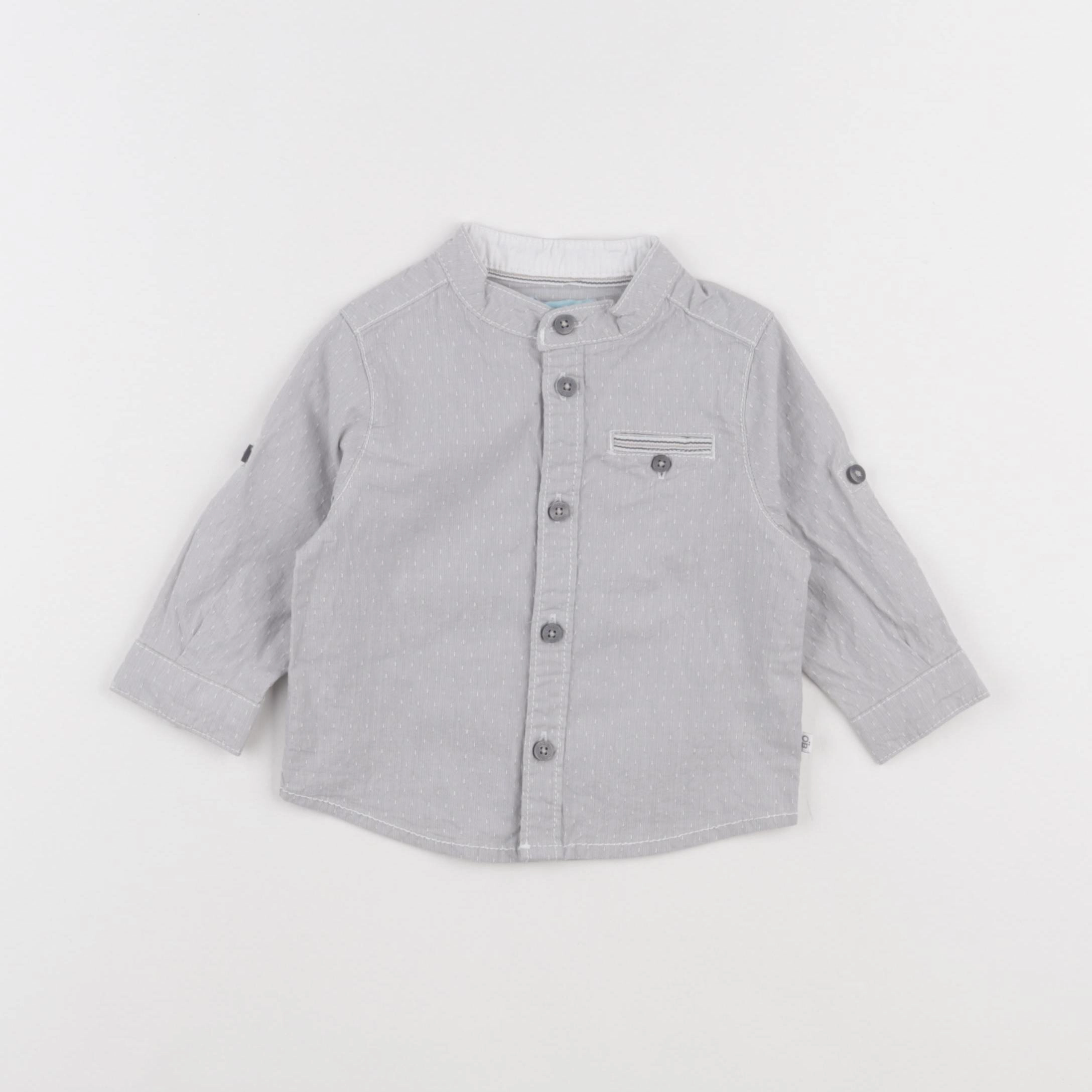 Obaïbi - chemise gris - 6 mois