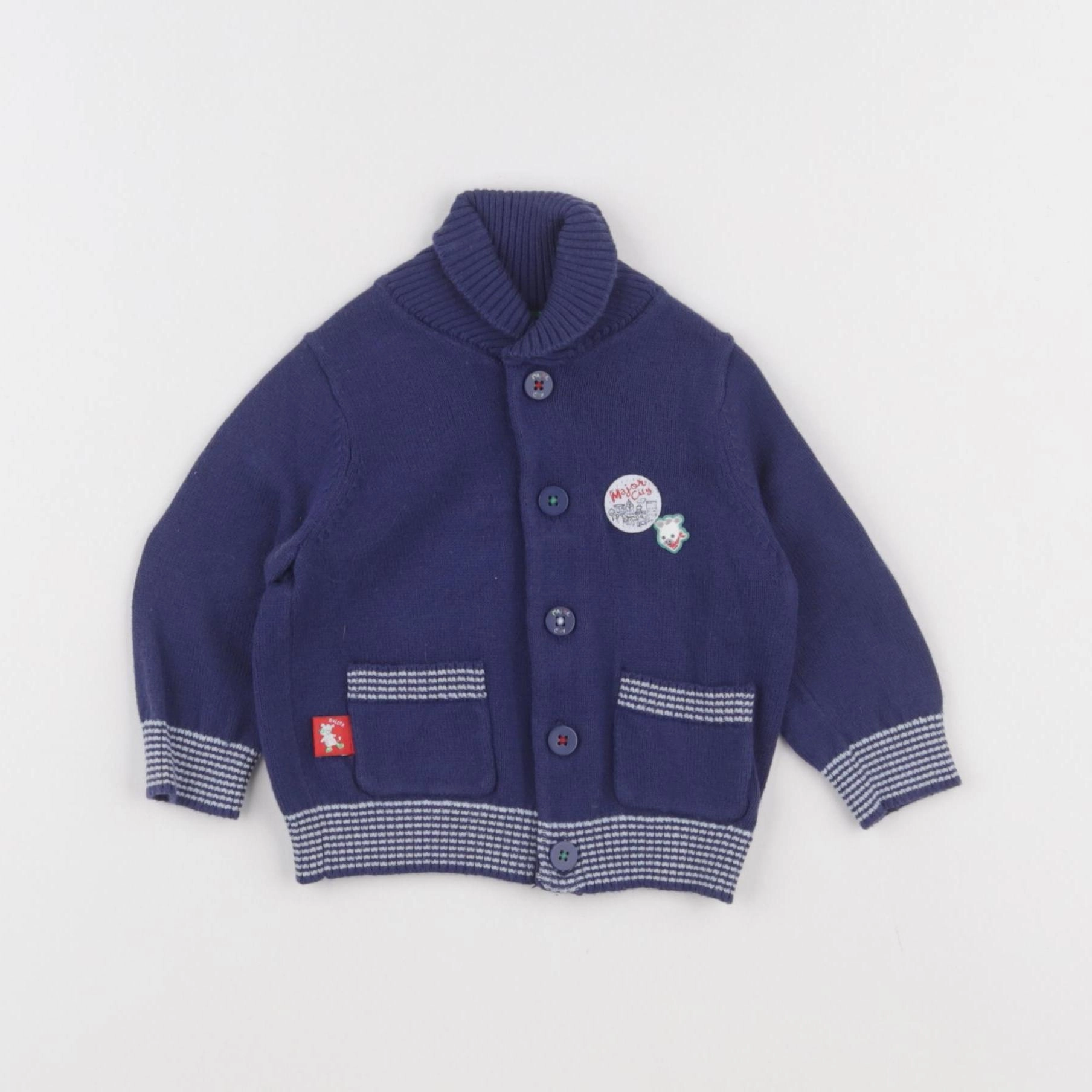 Sergent Major - gilet bleu - 3 mois