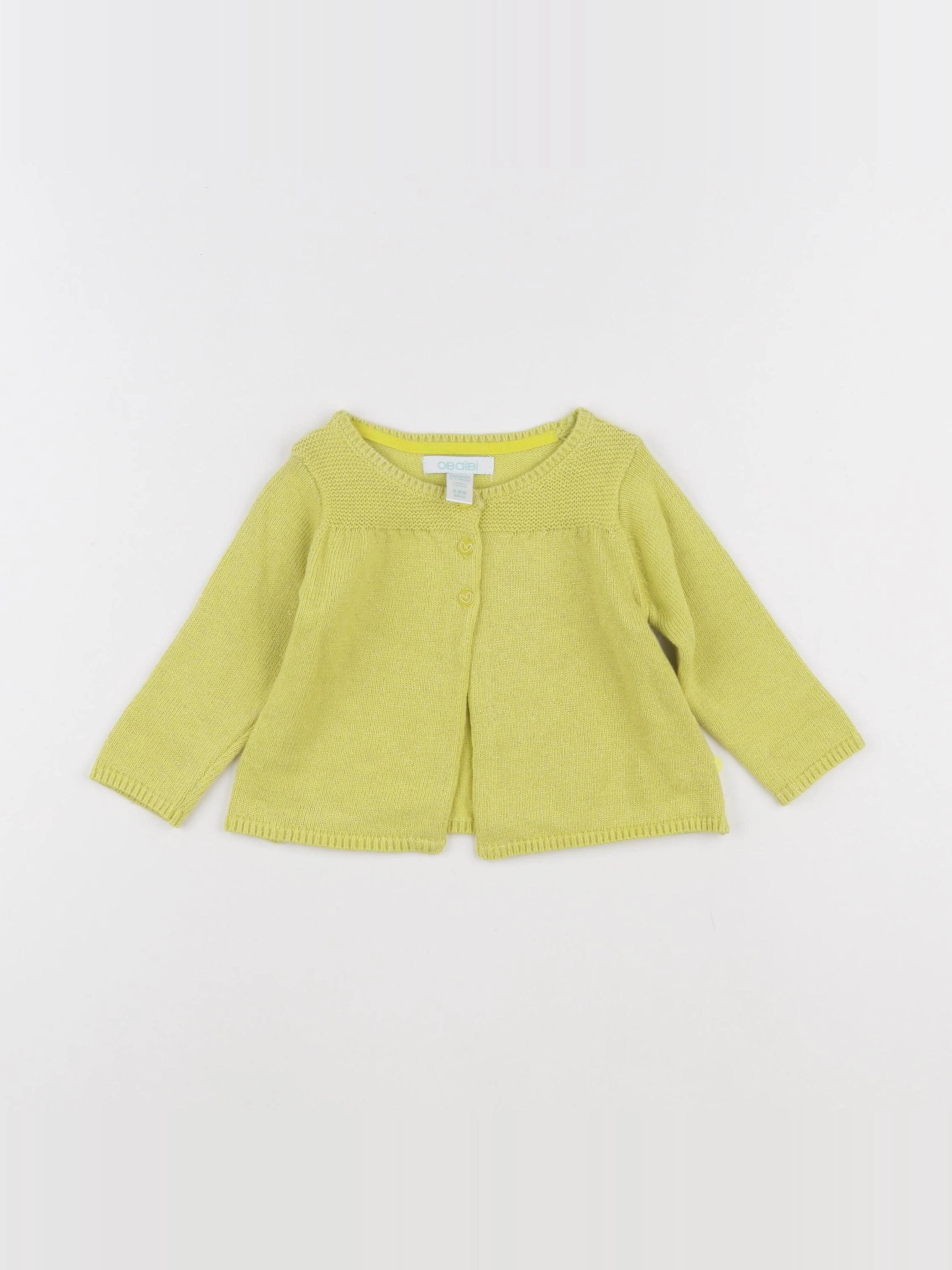 Obaïbi - gilet jaune - 6 mois