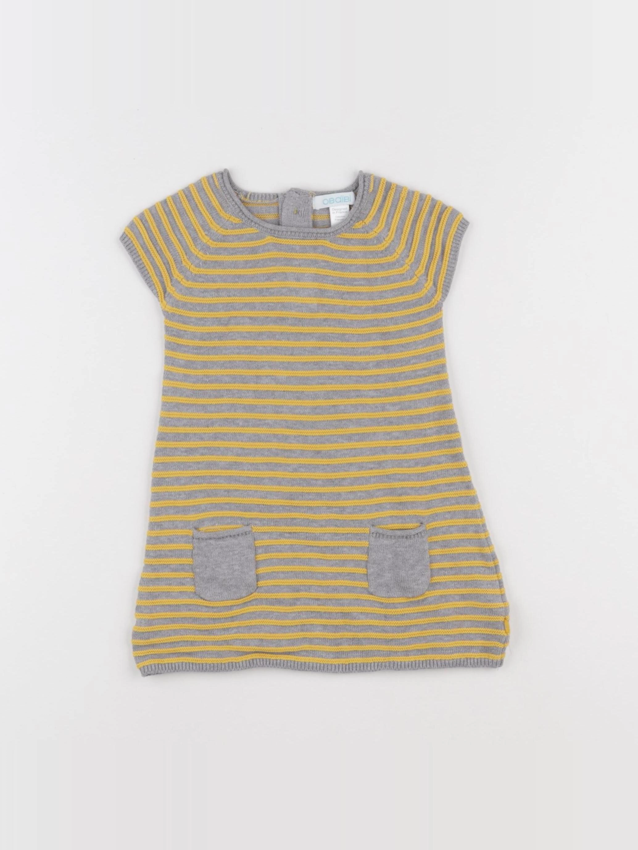 Obaïbi - robe gris - 6 mois