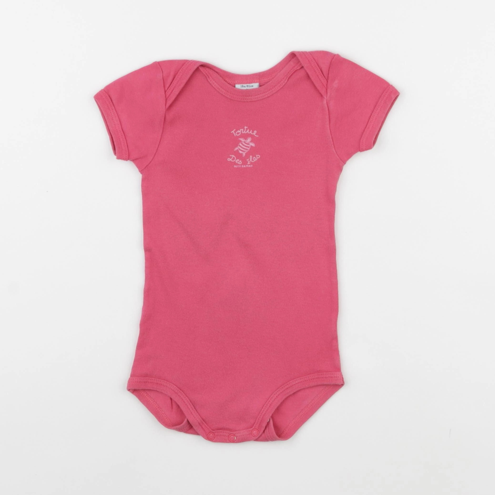 Petit Bateau - body rose - 12 mois