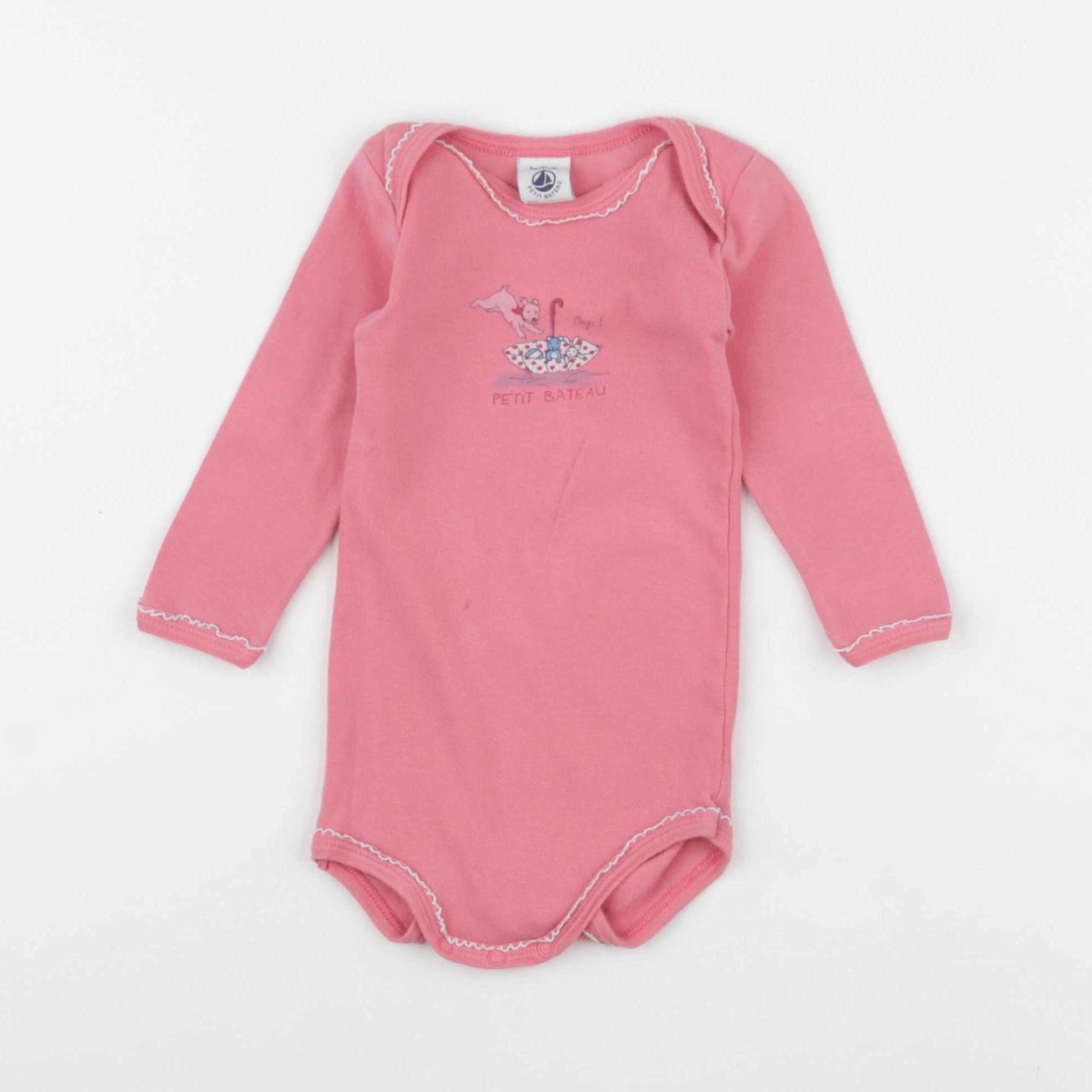 Petit Bateau - body rose - 9 mois