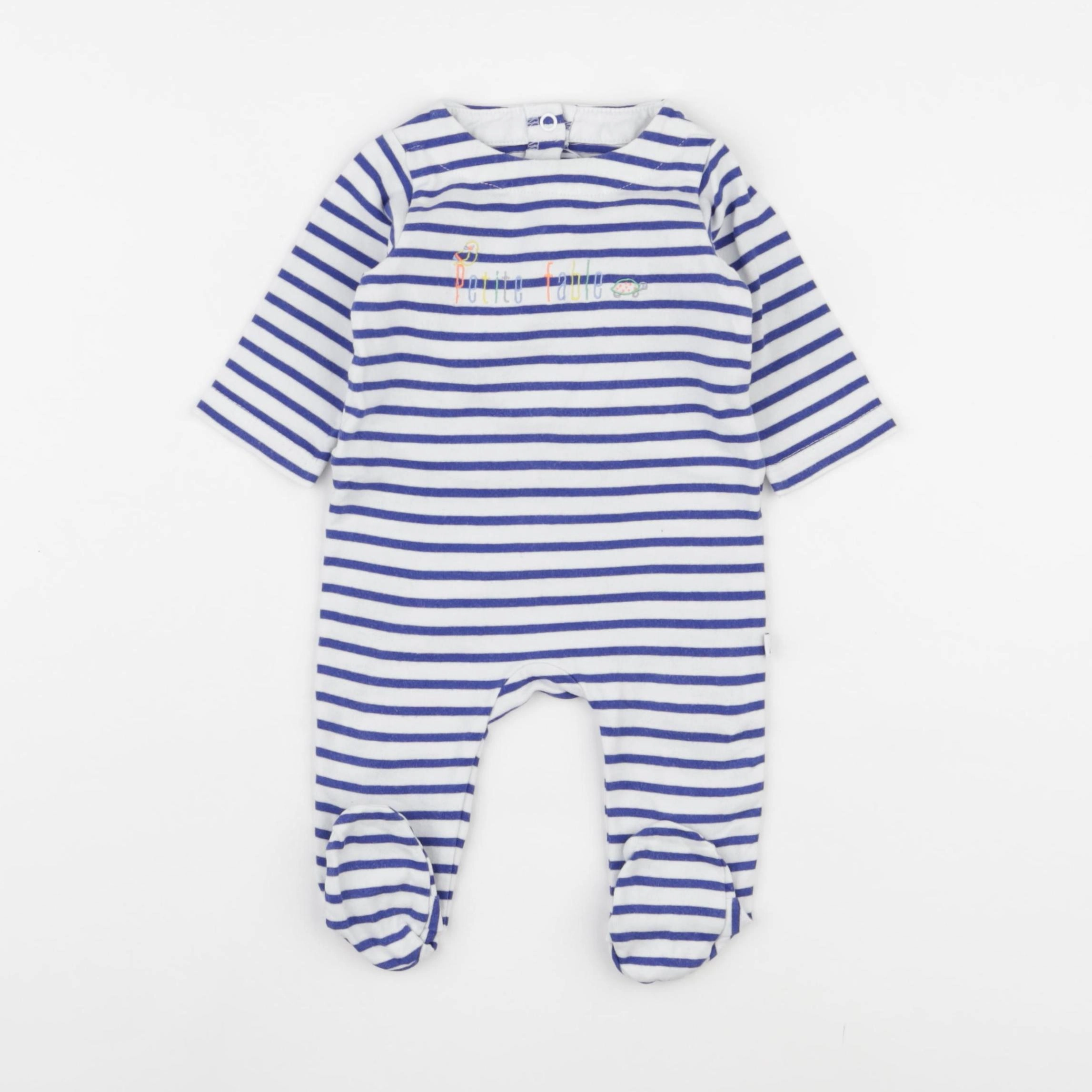 Jacadi - pyjama coton bleu - 3 mois