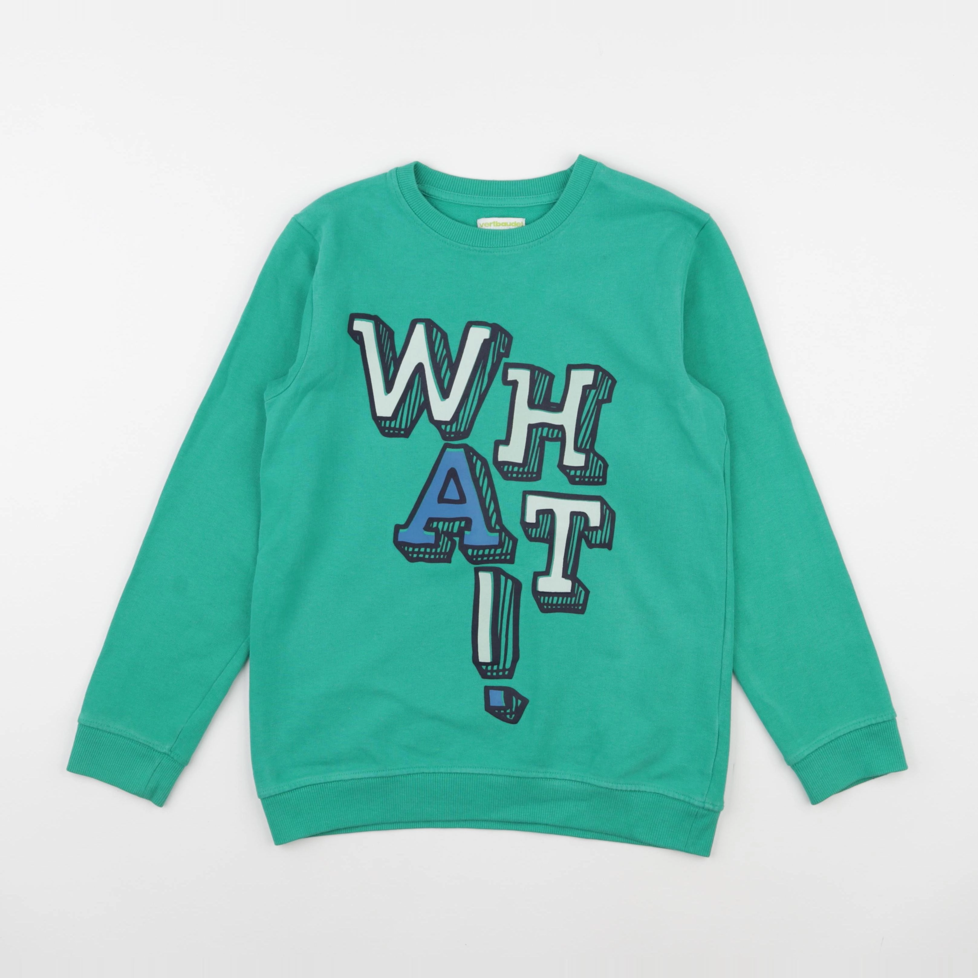Vertbaudet - sweat vert - 10 ans