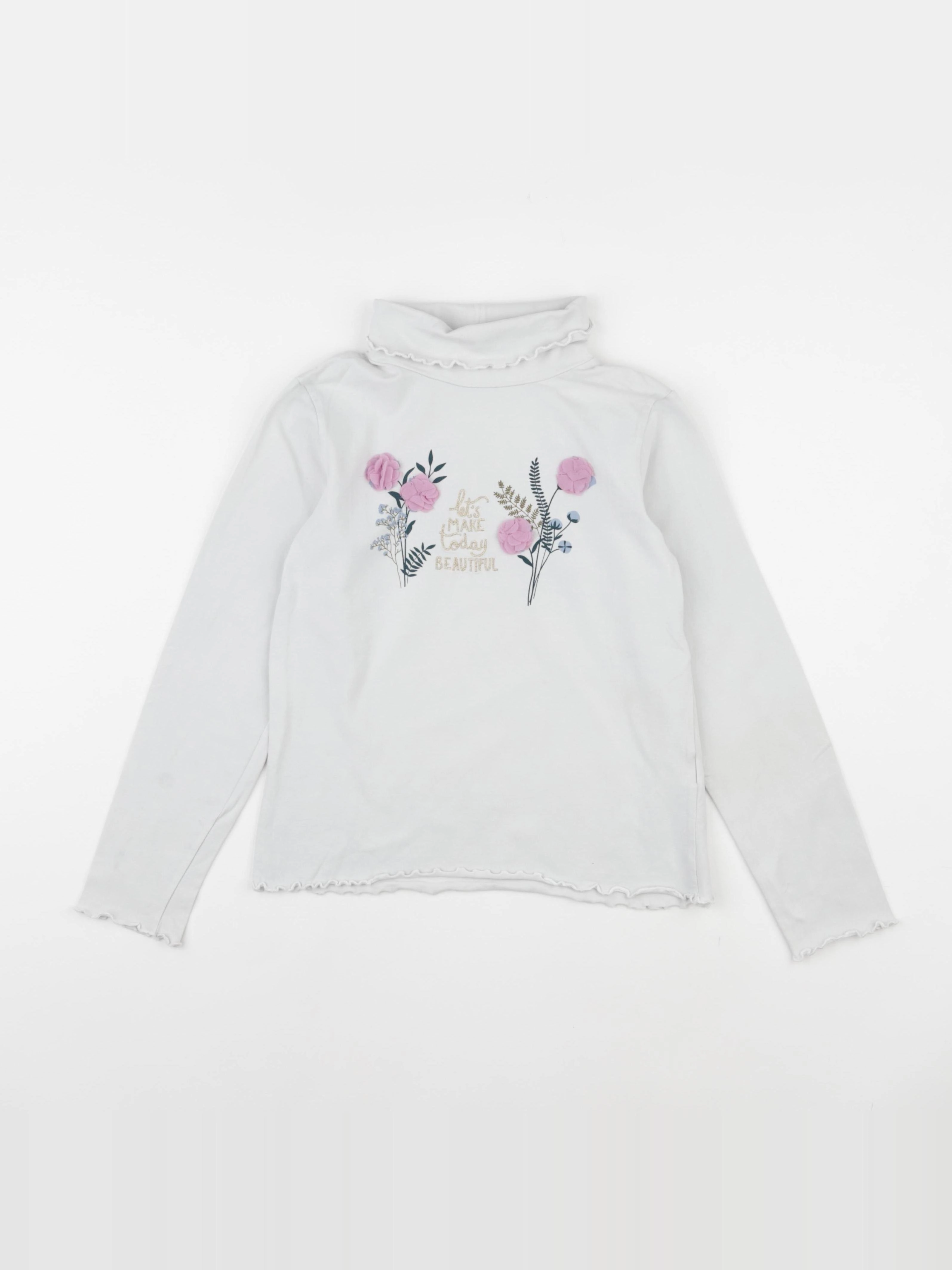 Vertbaudet - sous-pull blanc - 10 ans
