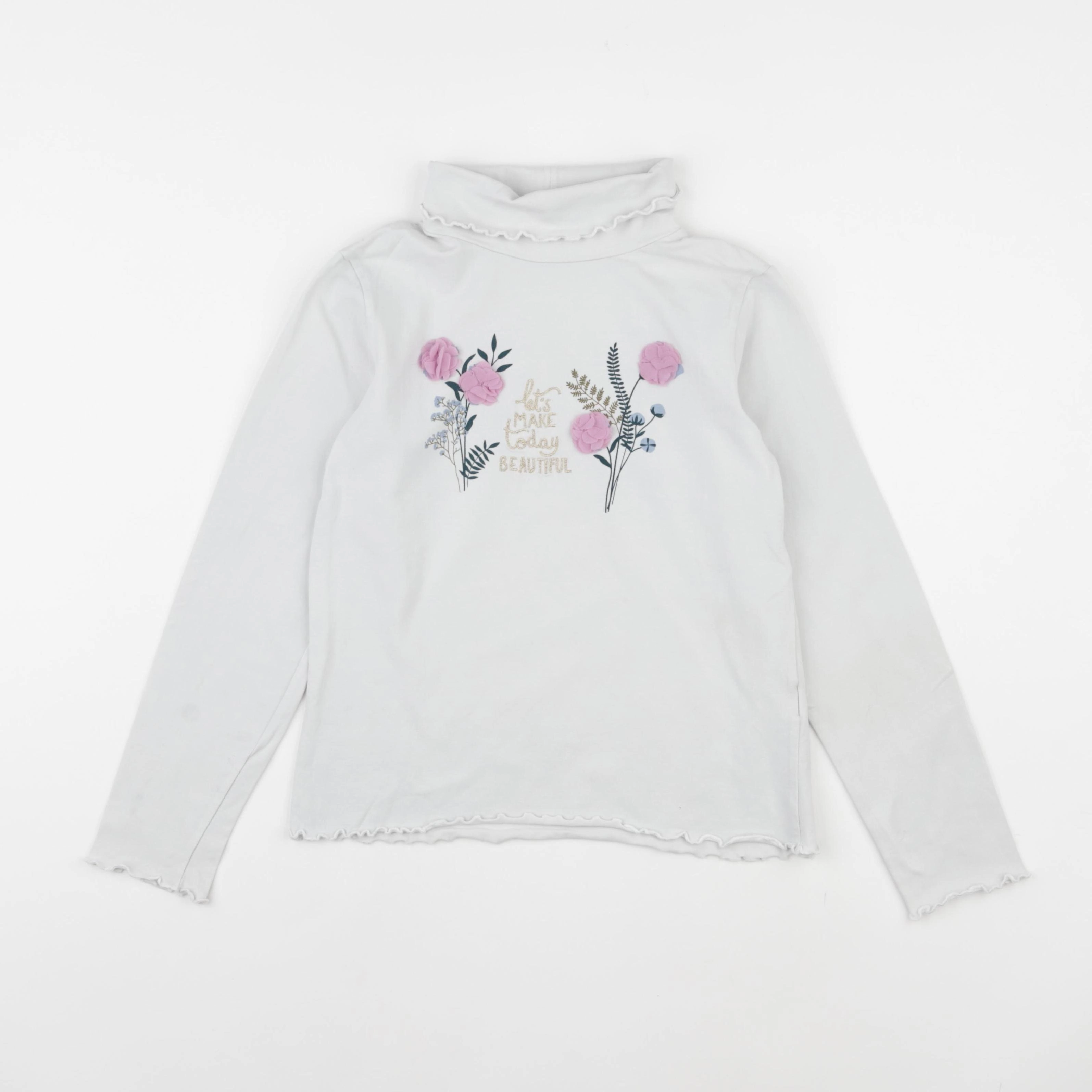 Vertbaudet - sous-pull blanc - 10 ans