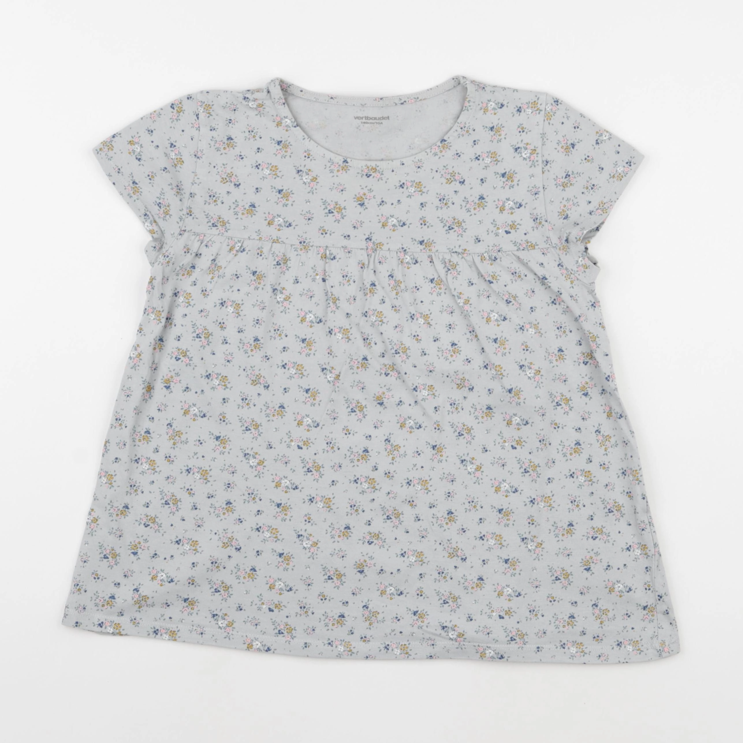 Vertbaudet - tee-shirt bleu - 10 ans