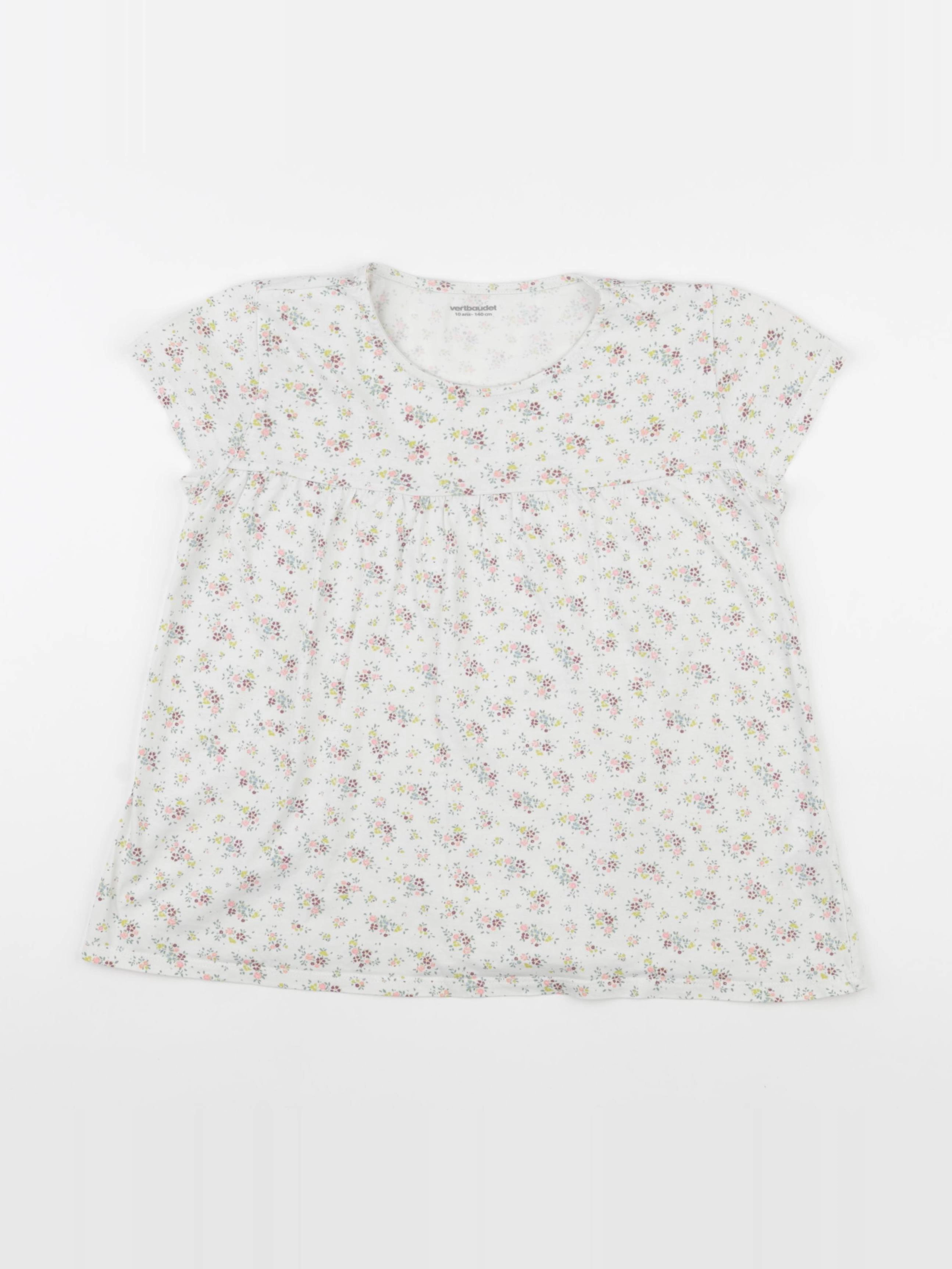 Vertbaudet - tee-shirt blanc - 10 ans