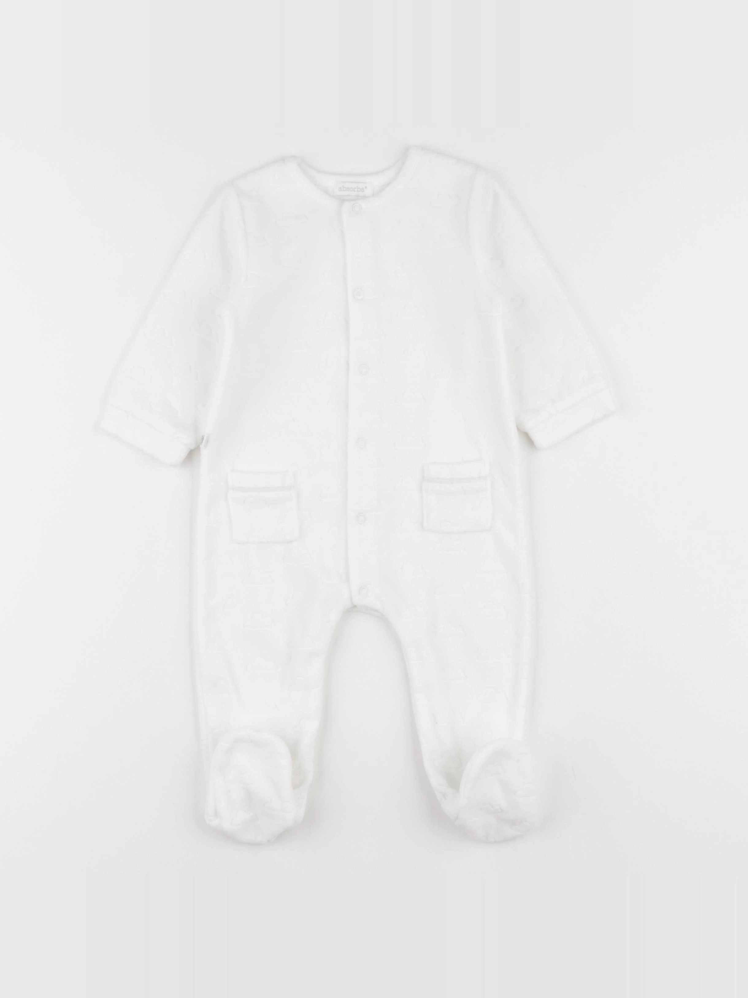 Absorba - pyjama velours blanc - 9 mois