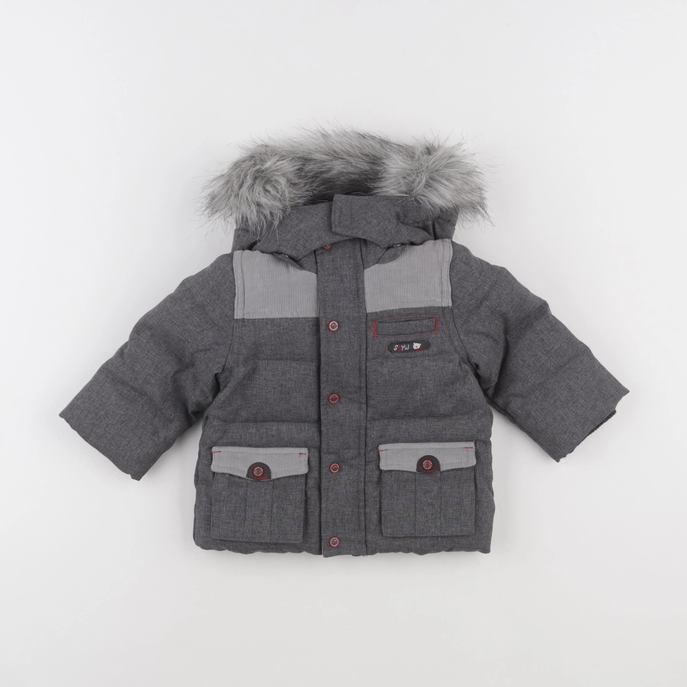 Sergent Major - parka gris - 6 mois