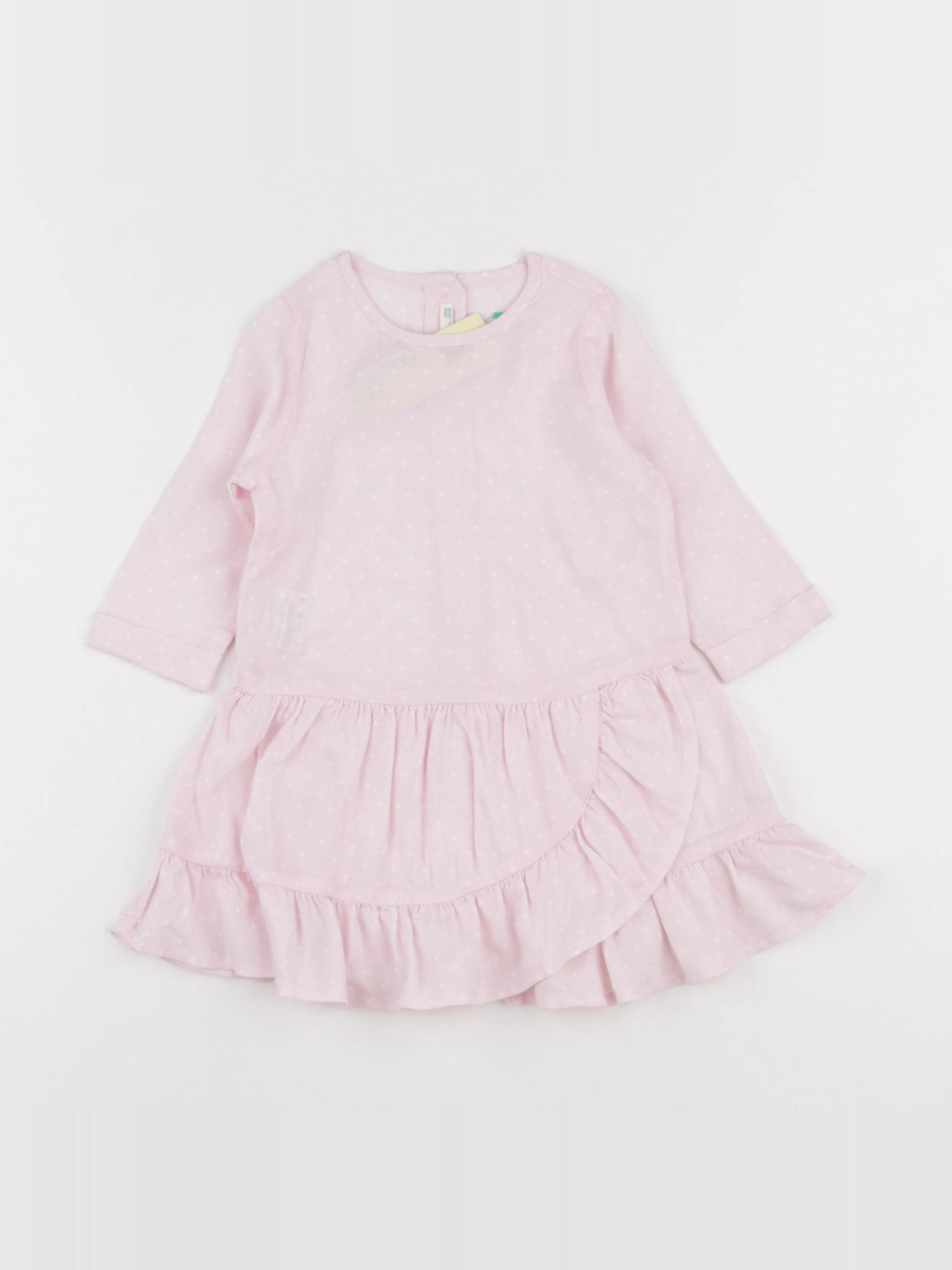 Benetton - robe rose - 6/9 mois