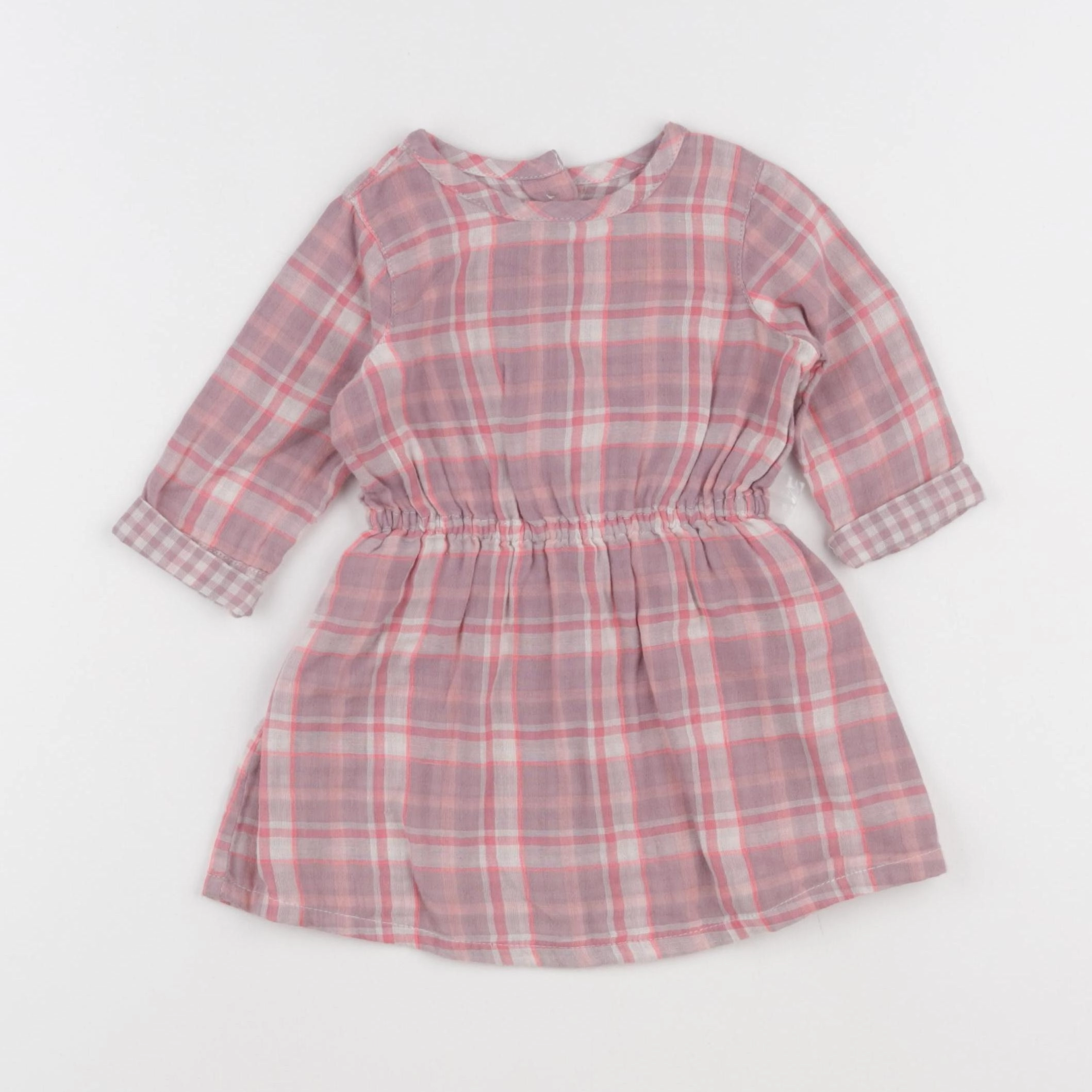 Benetton - robe rose - 6/9 mois