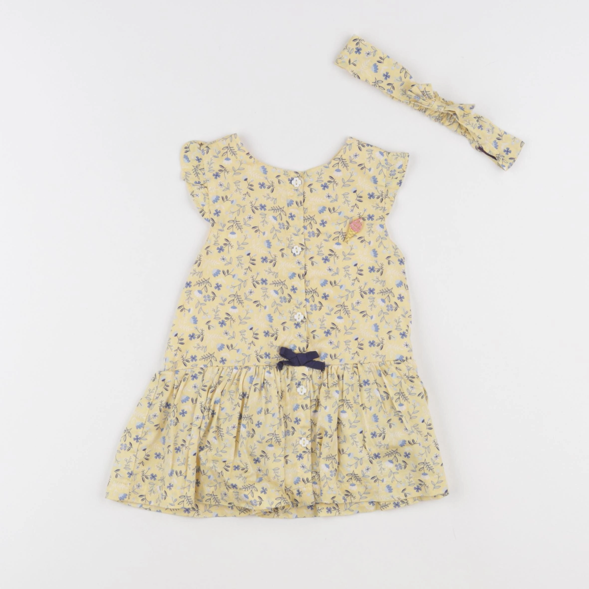 Sergent Major - robe jaune - 6 mois