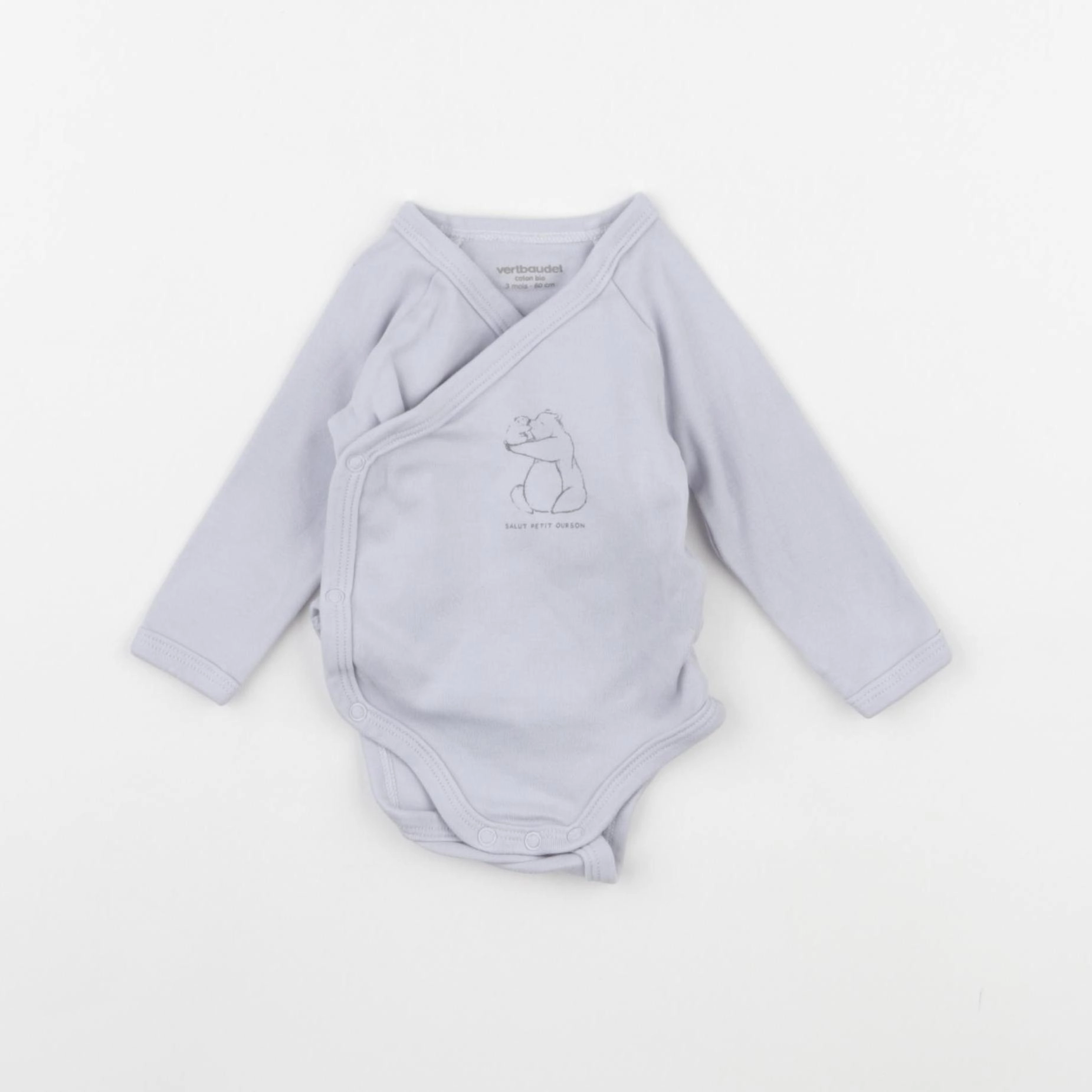 Vertbaudet - body bleu - 3 mois