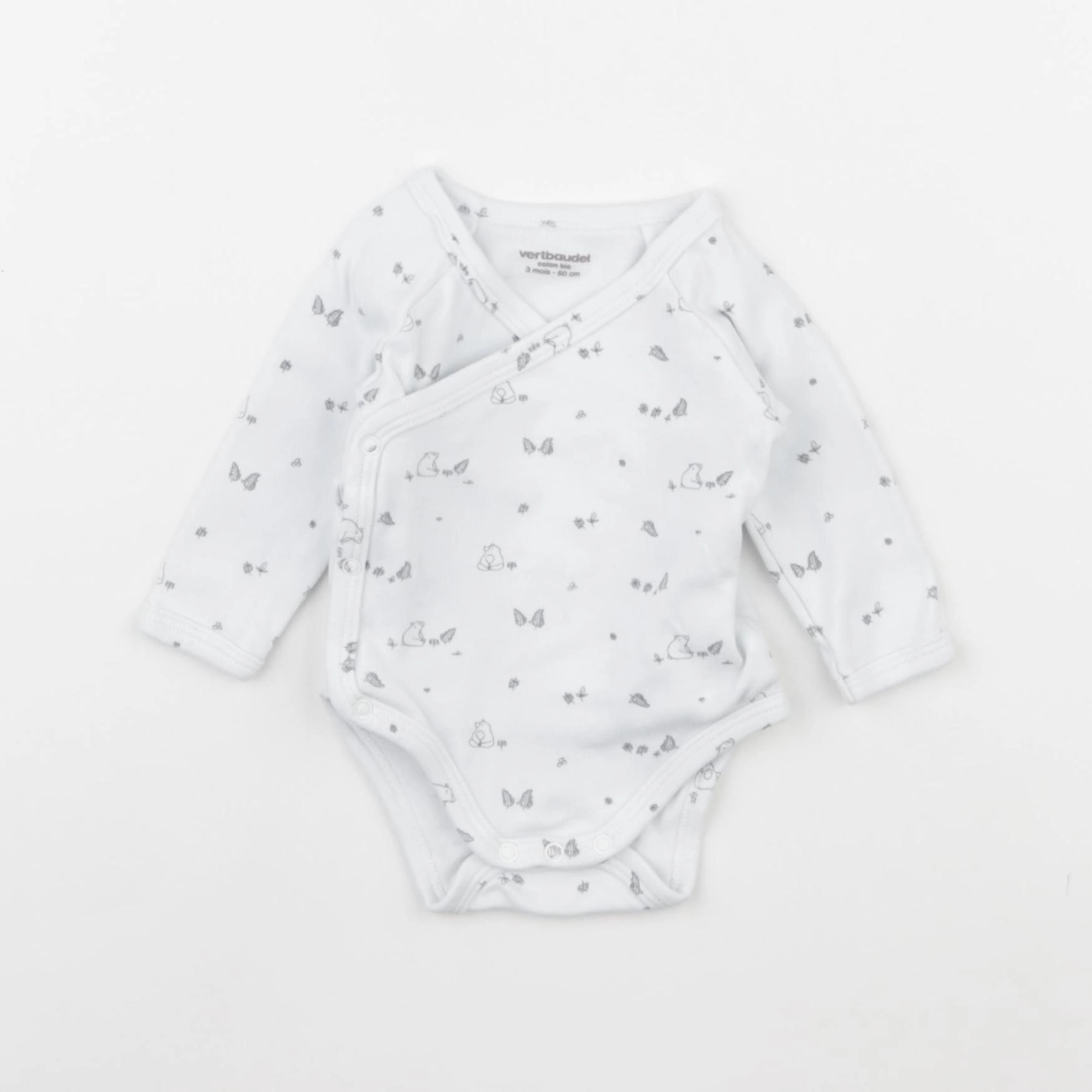 Vertbaudet - body blanc - 3 mois