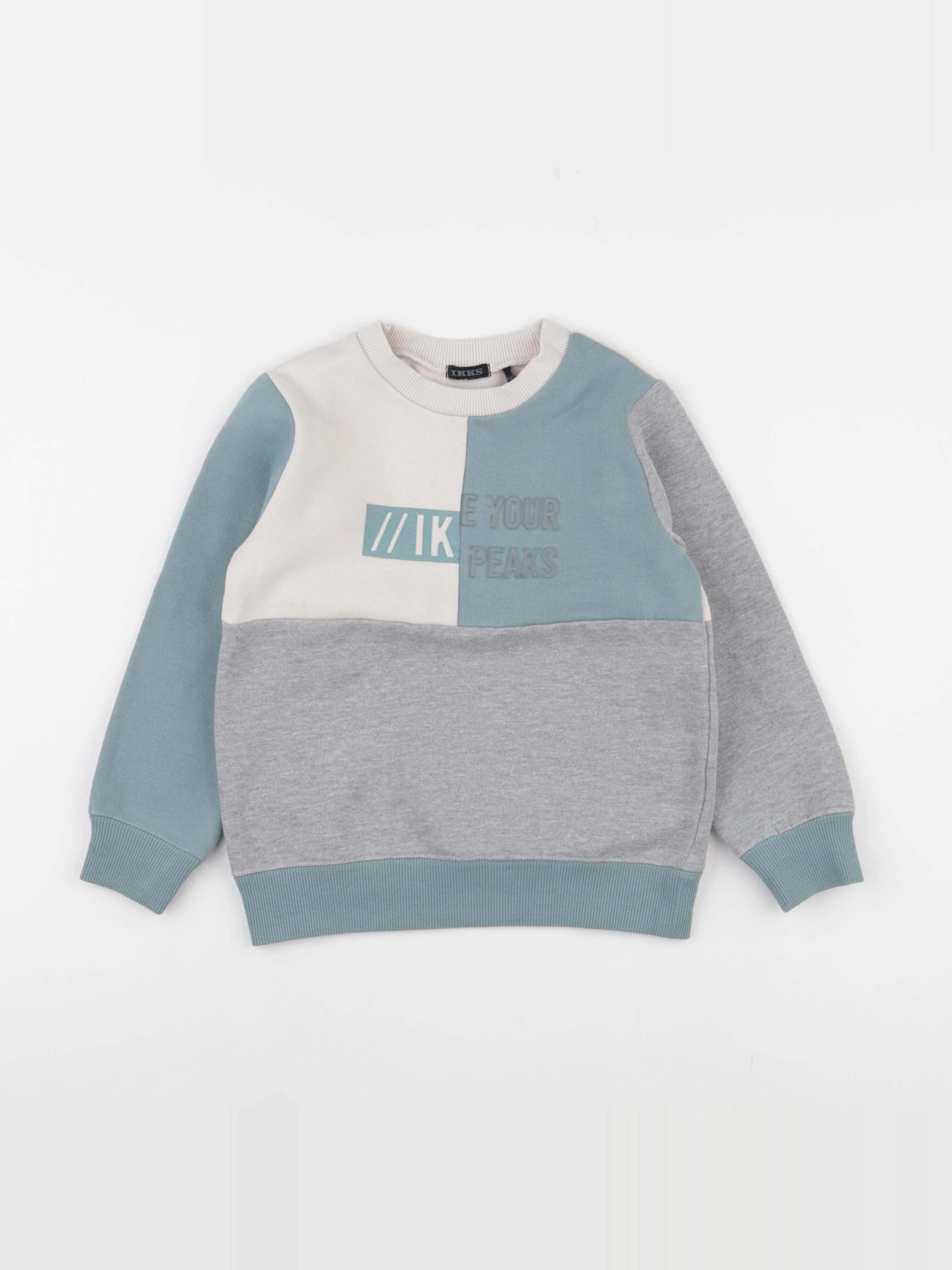 IKKS - sweat beige, vert - 5 ans