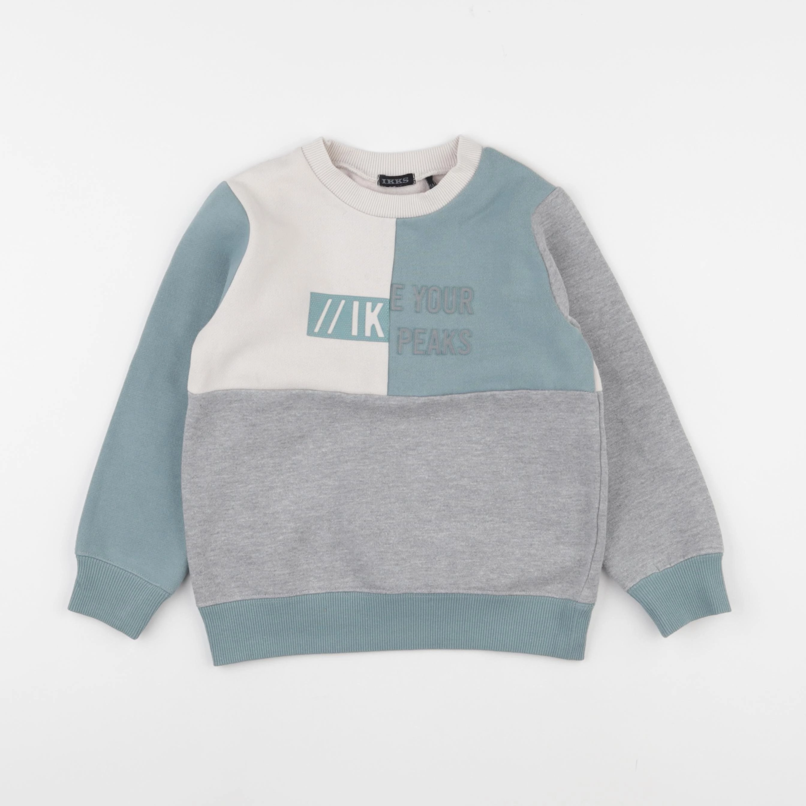 IKKS - sweat beige, vert - 5 ans