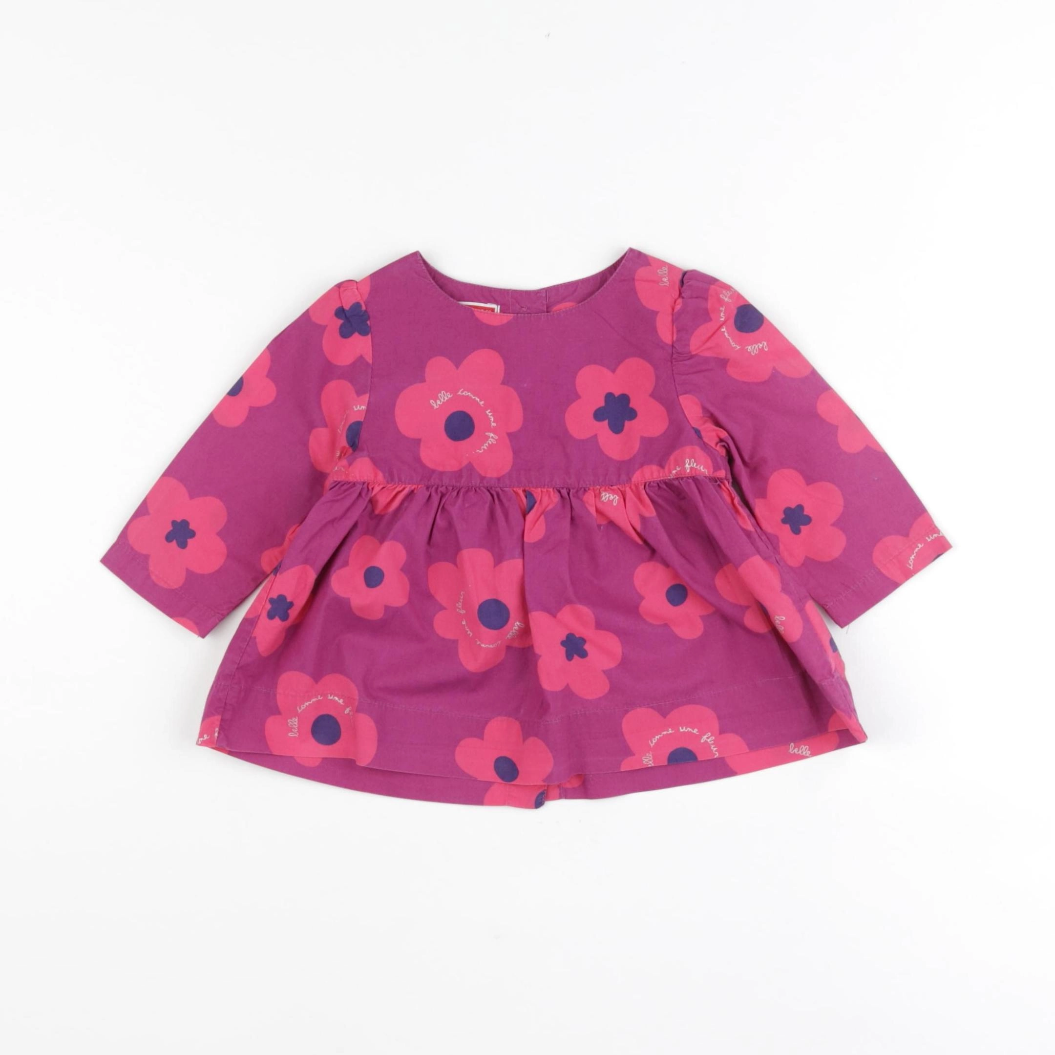DPAM - blouse rose, violet - 3 mois