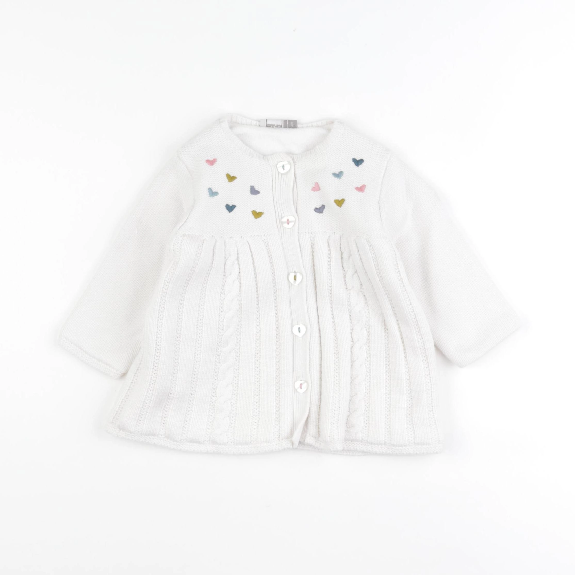 Catimini - gilet blanc - 6 mois