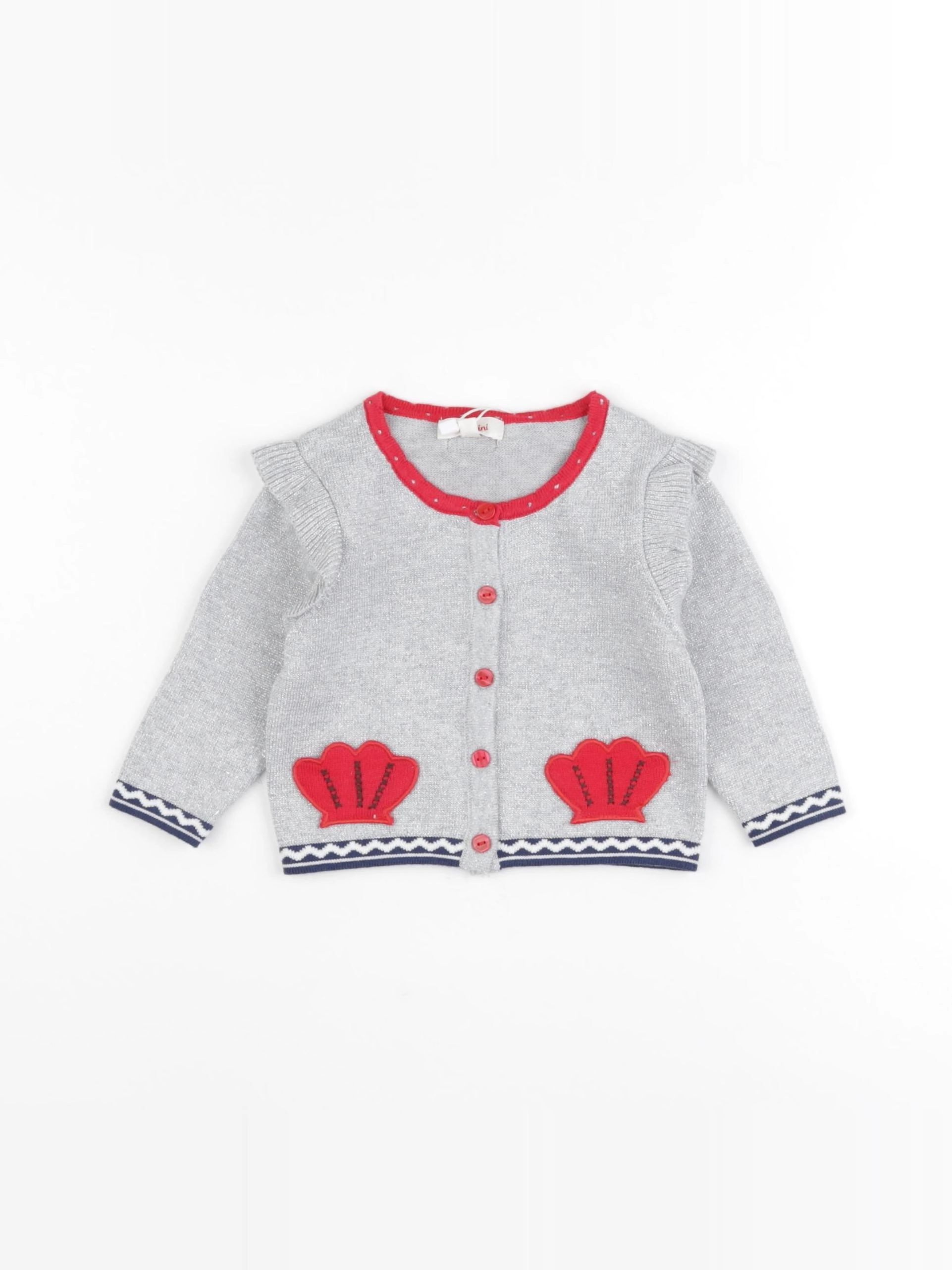 Catimini - gilet argent - 6 mois