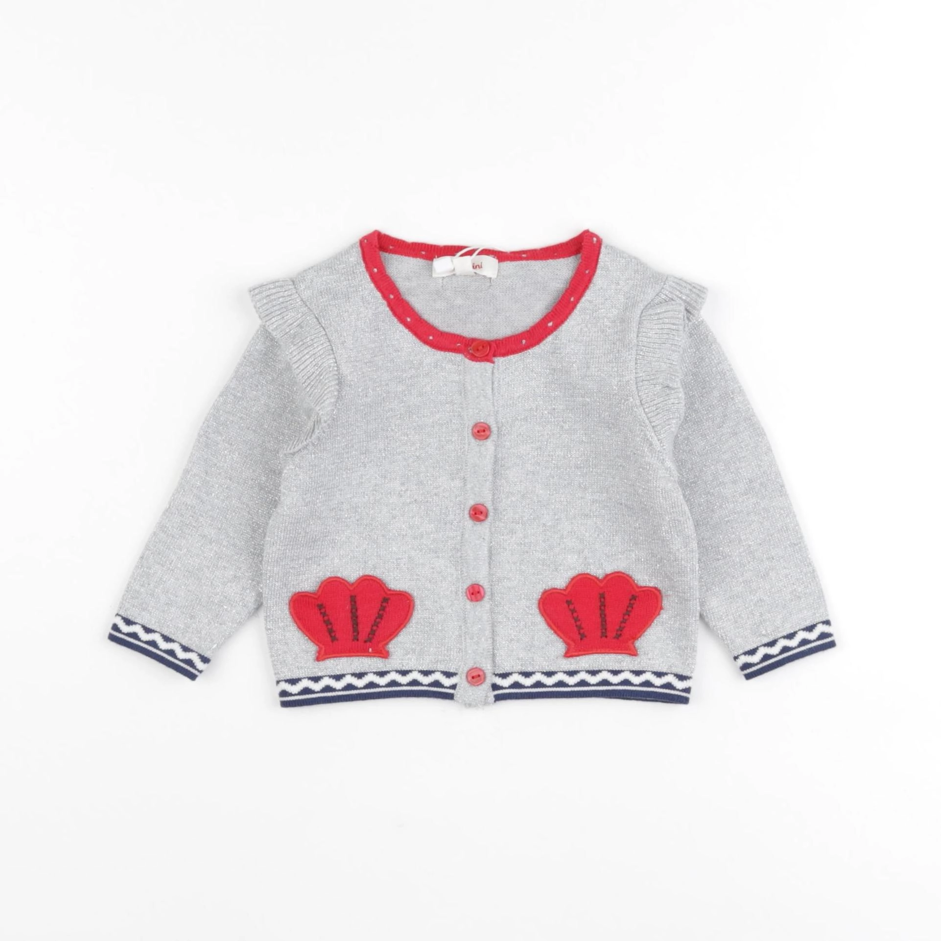 Catimini - gilet argent - 6 mois