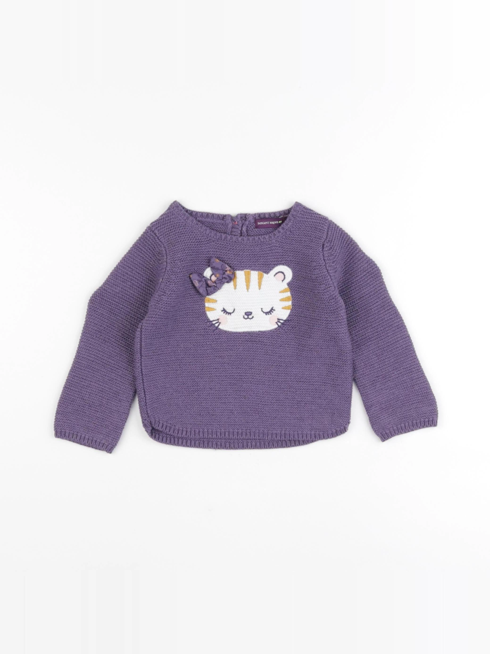 Sergent Major - pull violet - 6 mois
