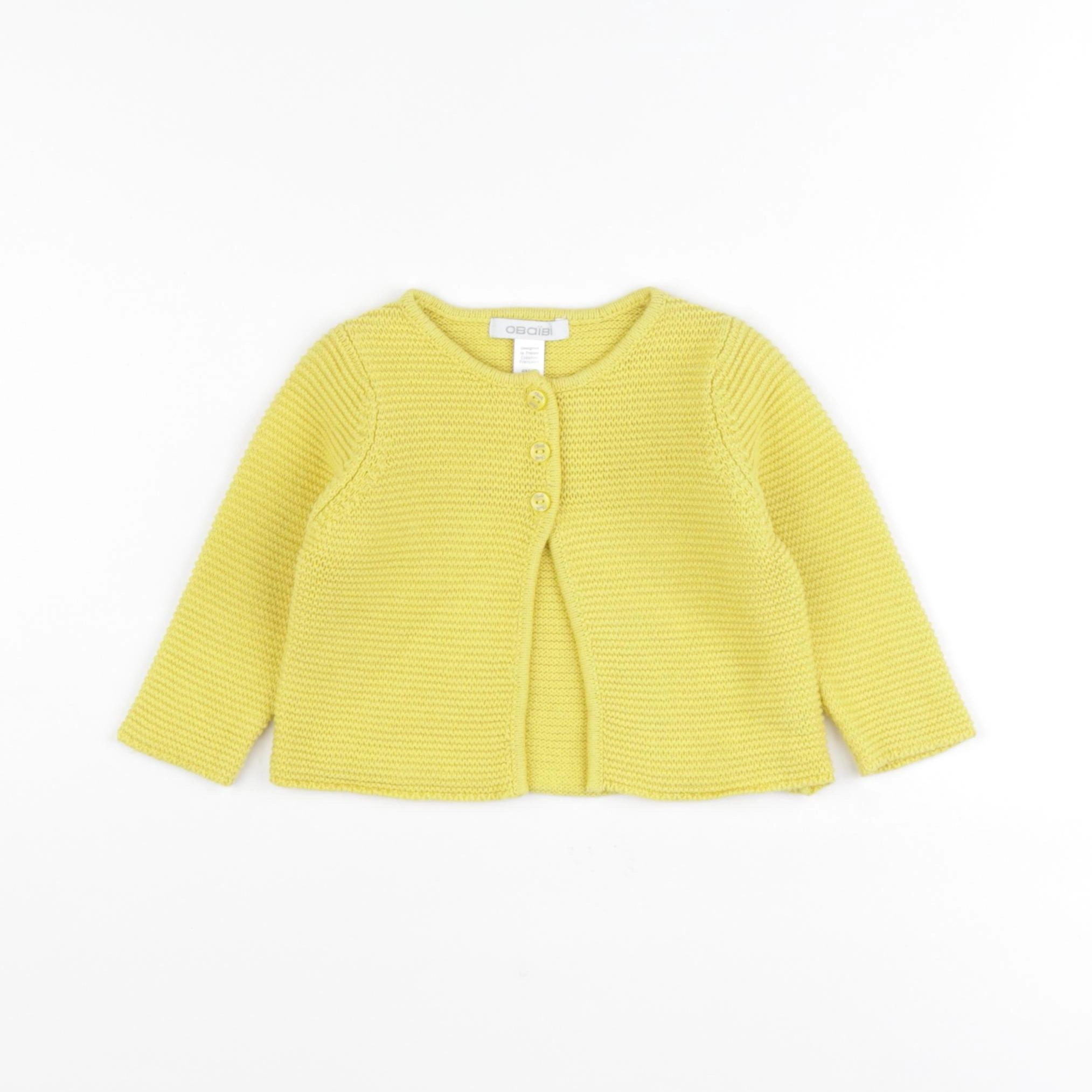 Obaïbi - gilet jaune - 6 mois