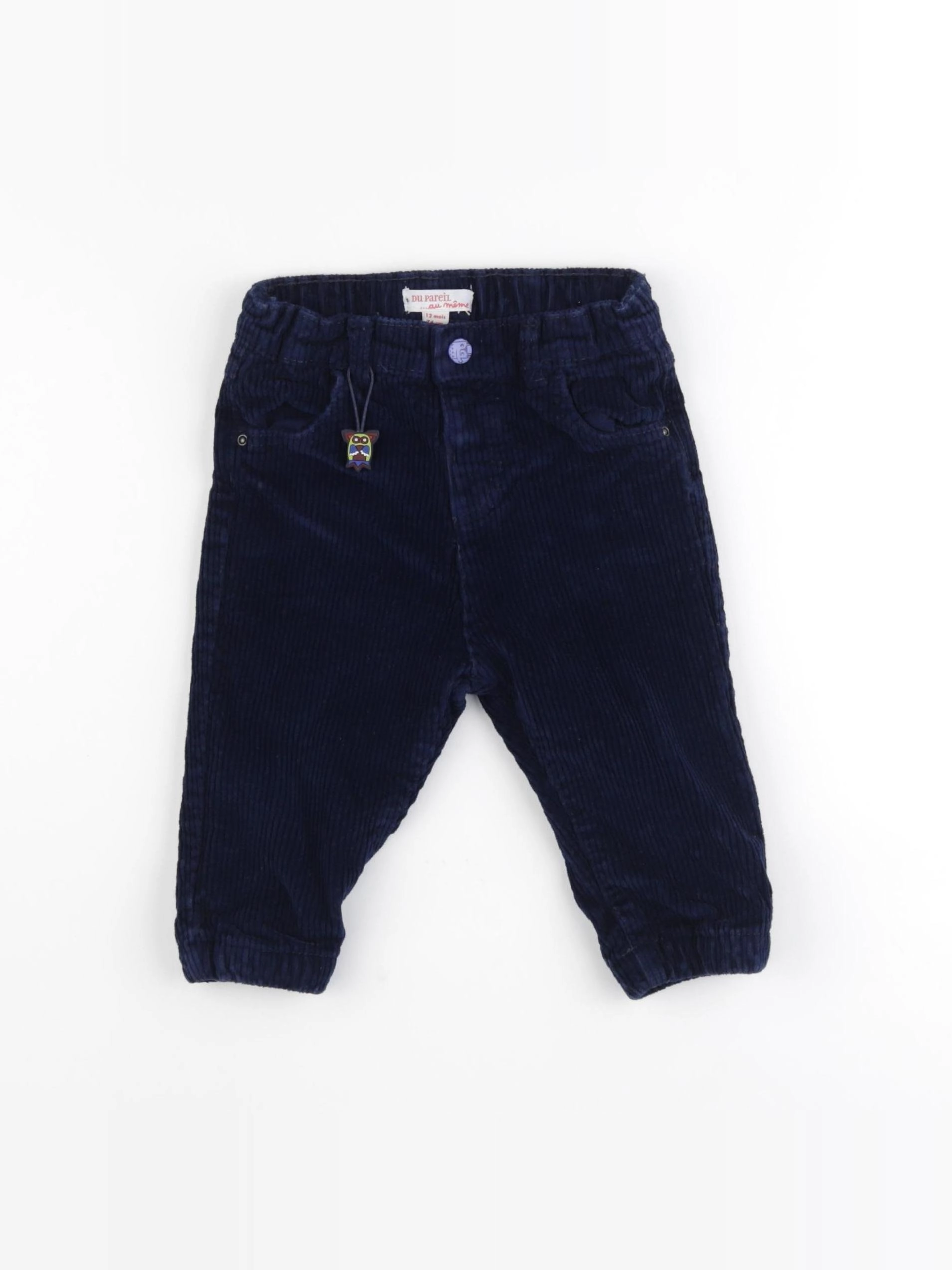 DPAM - pantalon doublé bleu - 12 mois