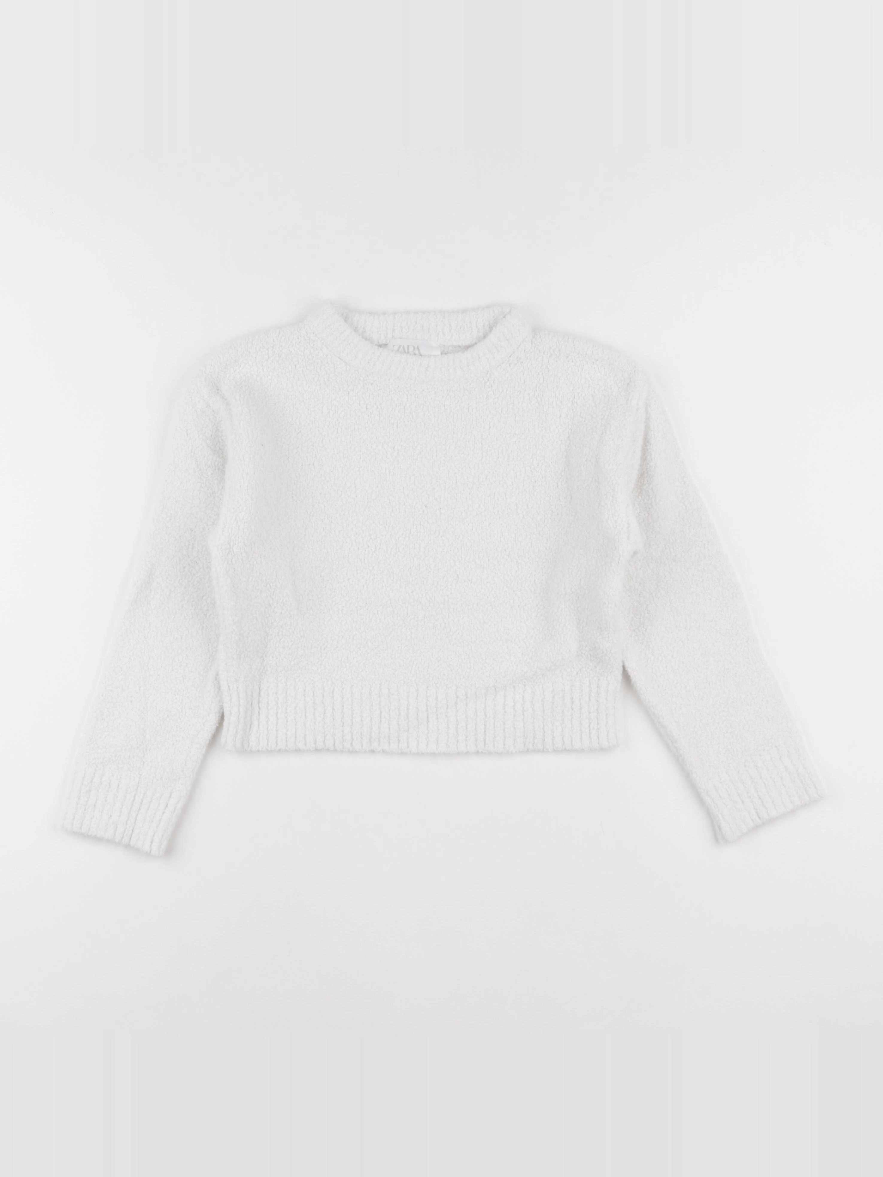 Zara - sweat blanc - 8/9 ans