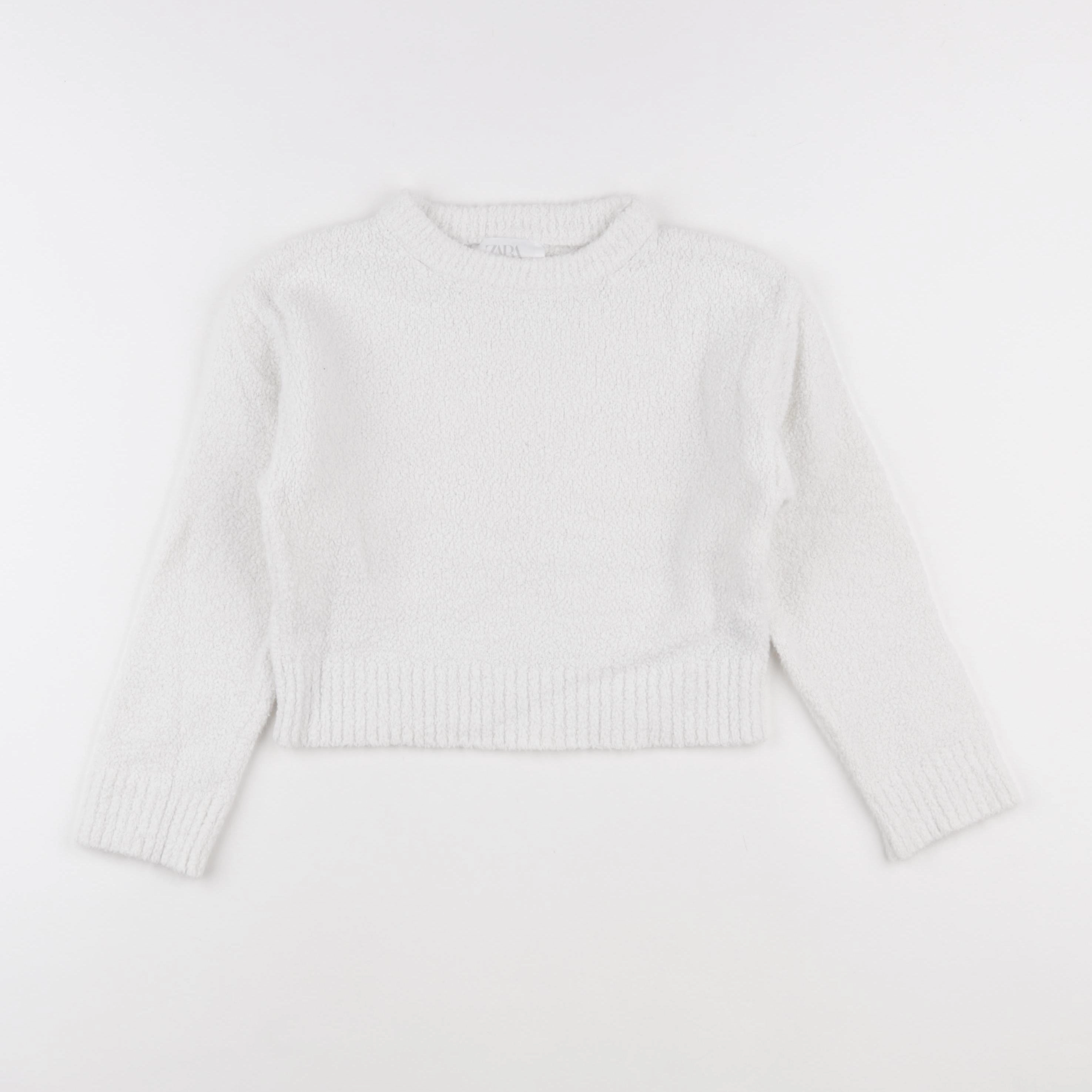 Zara - sweat blanc - 8/9 ans