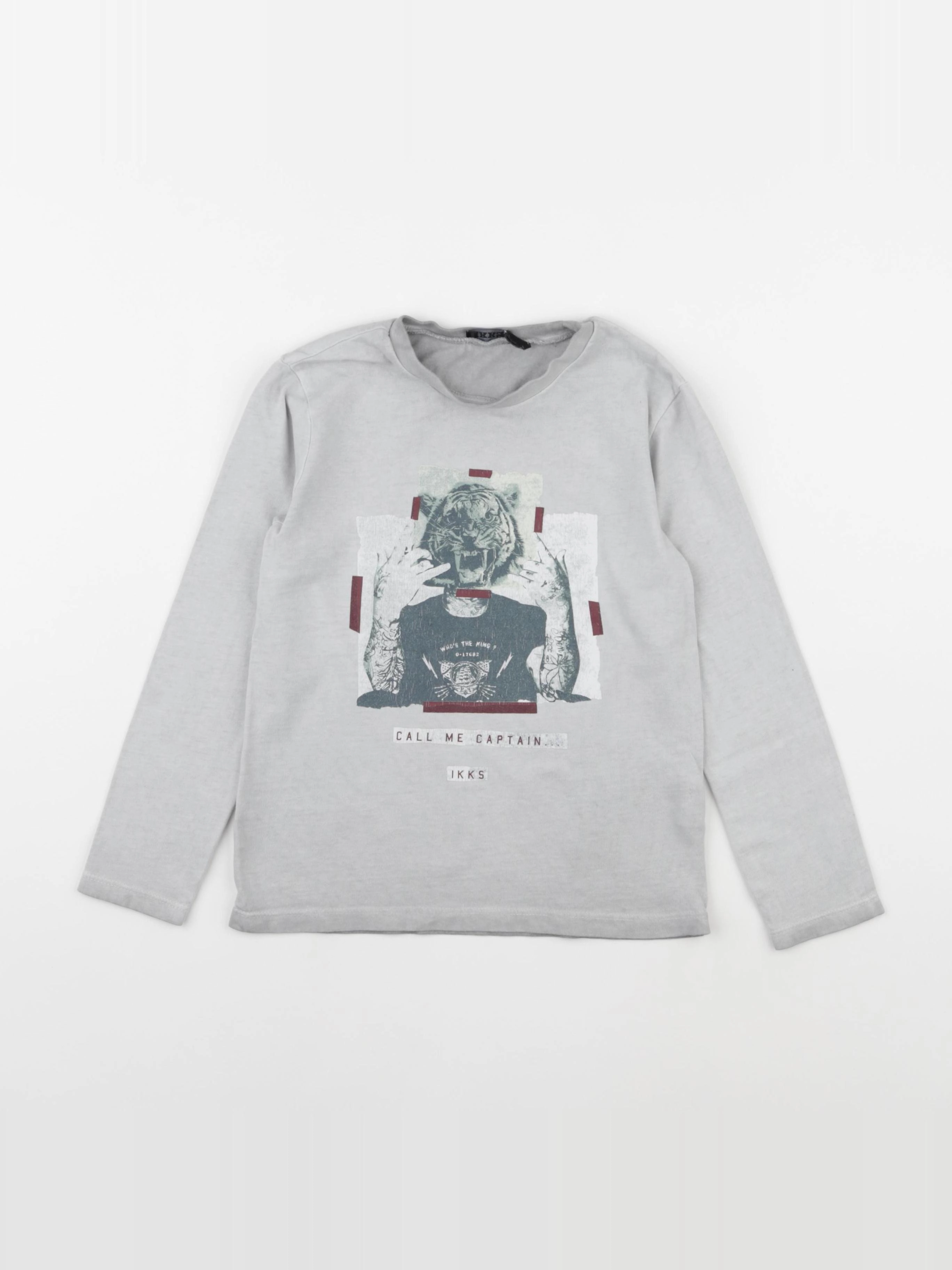 IKKS - tee-shirt gris - 6 ans