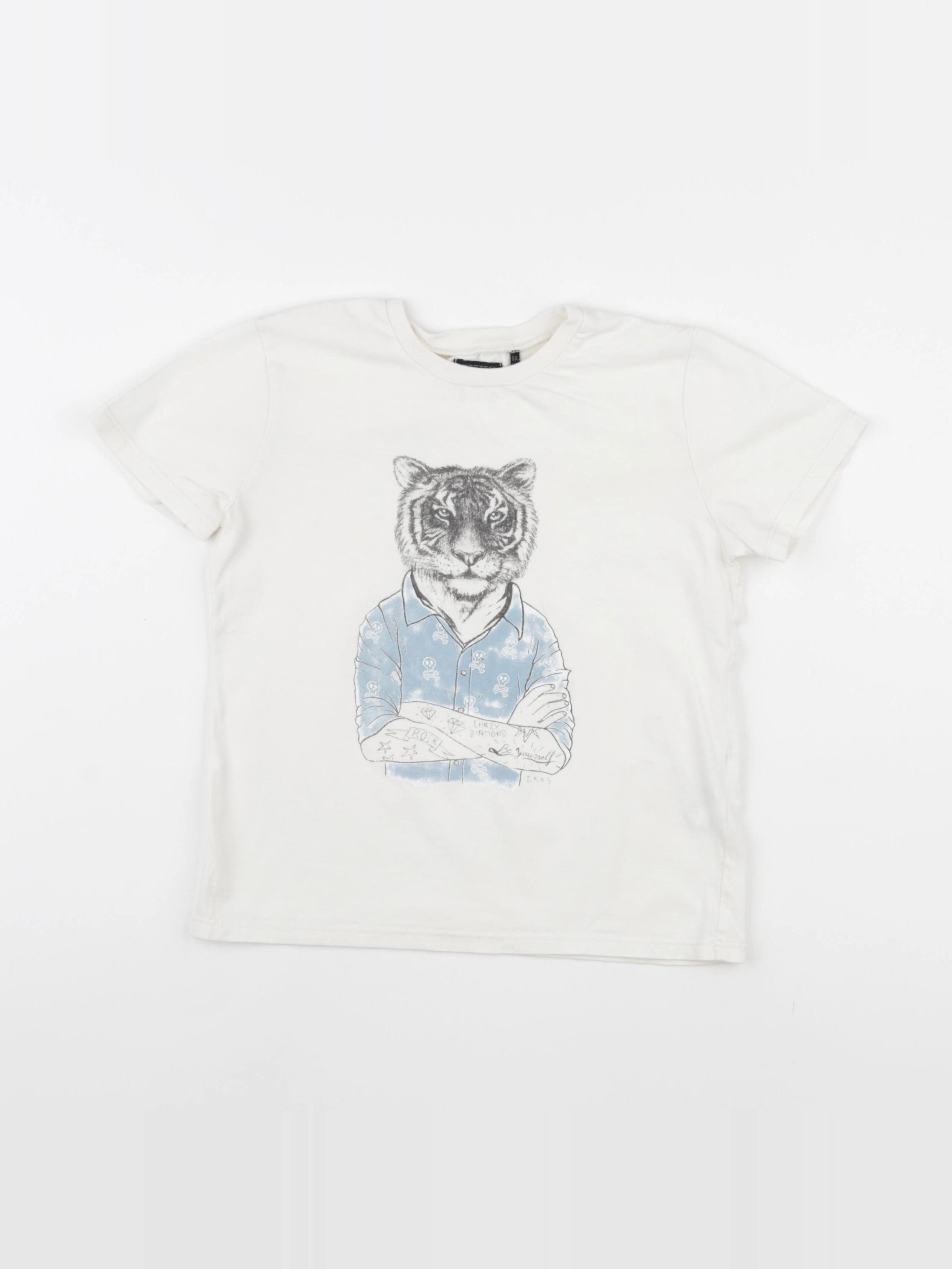 IKKS - tee-shirt beige - 6 ans