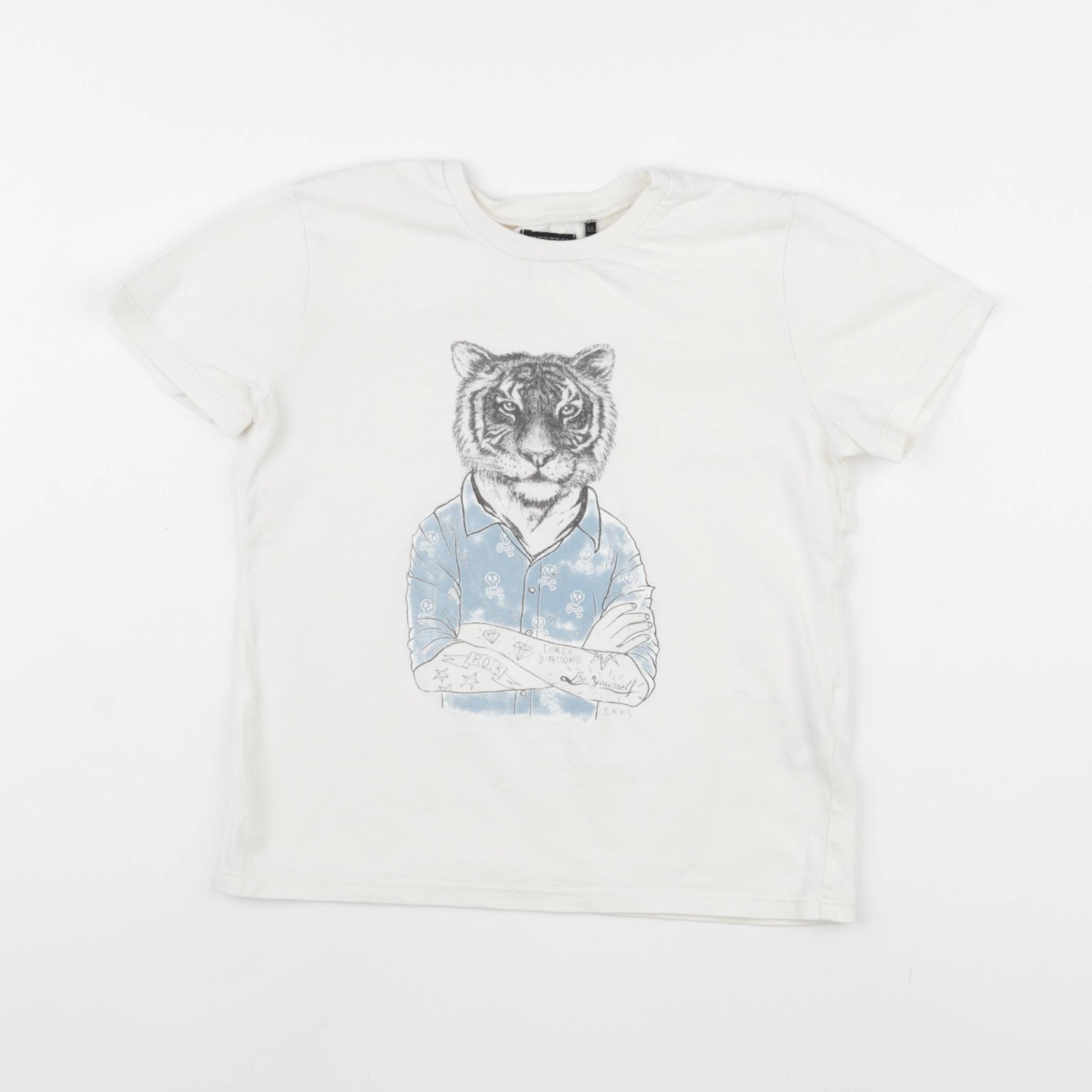 IKKS - tee-shirt beige - 6 ans