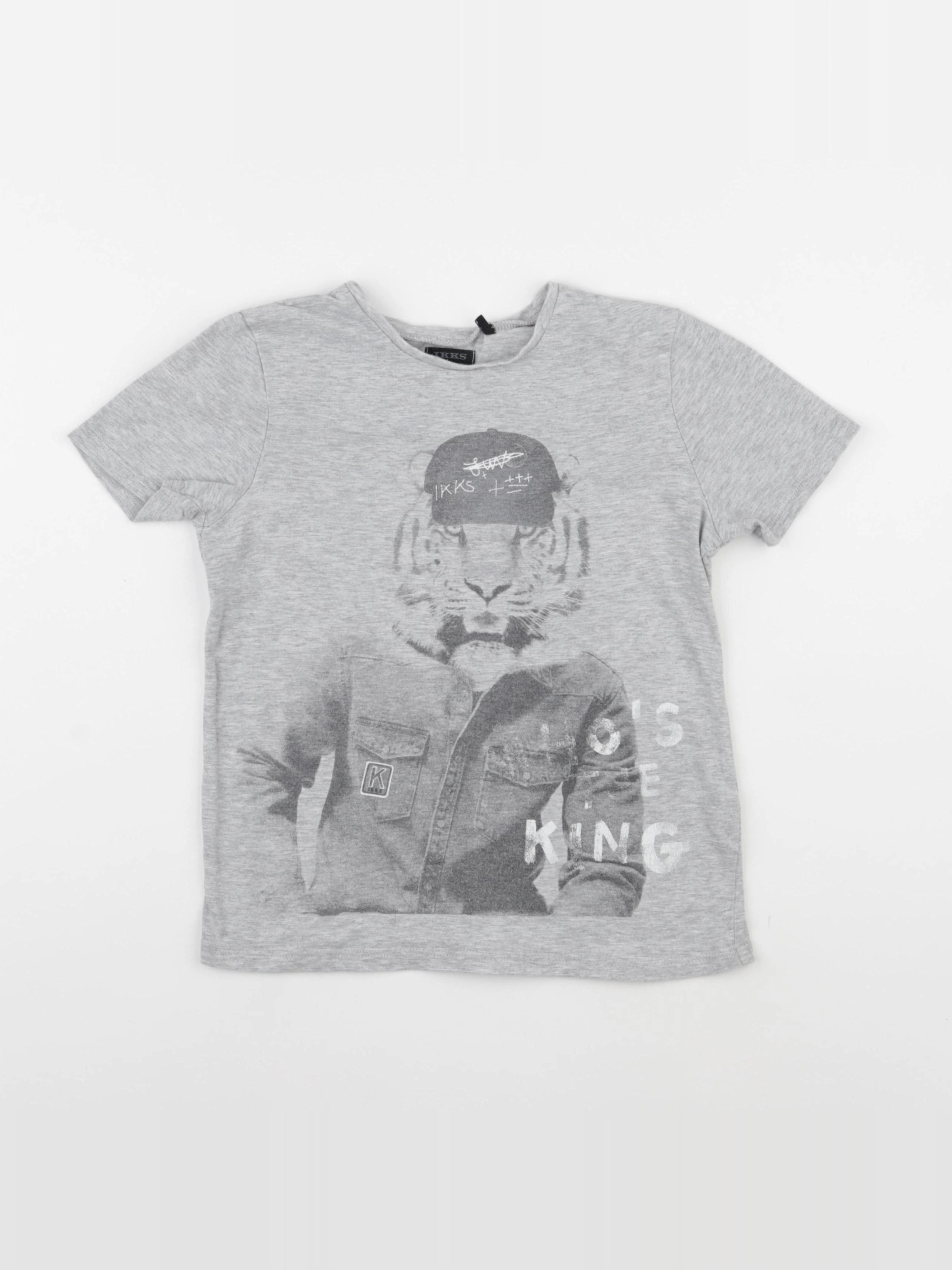 IKKS - tee-shirt gris - 8 ans