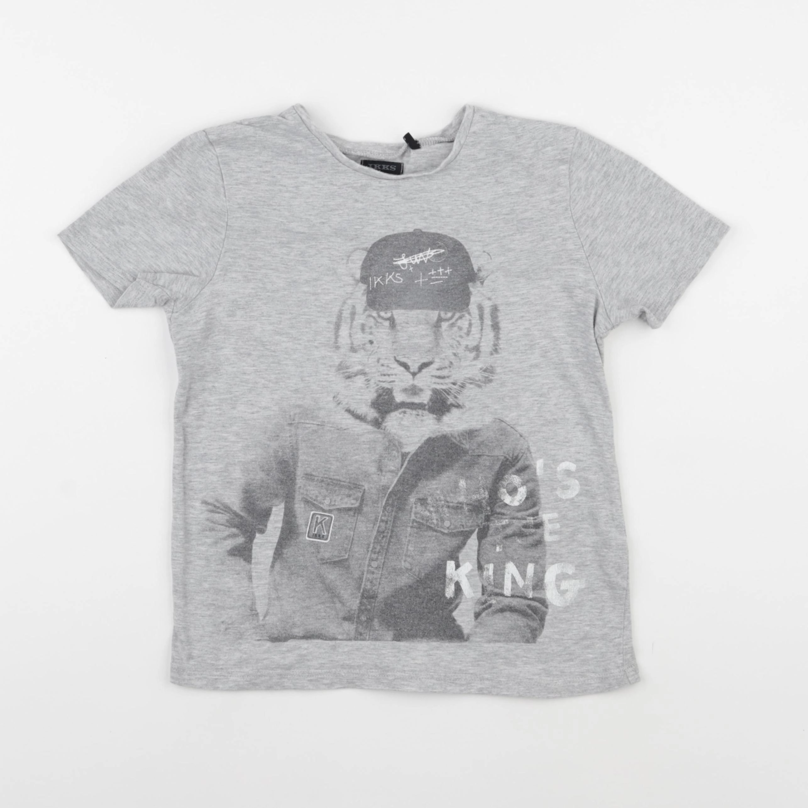 IKKS - tee-shirt gris - 8 ans