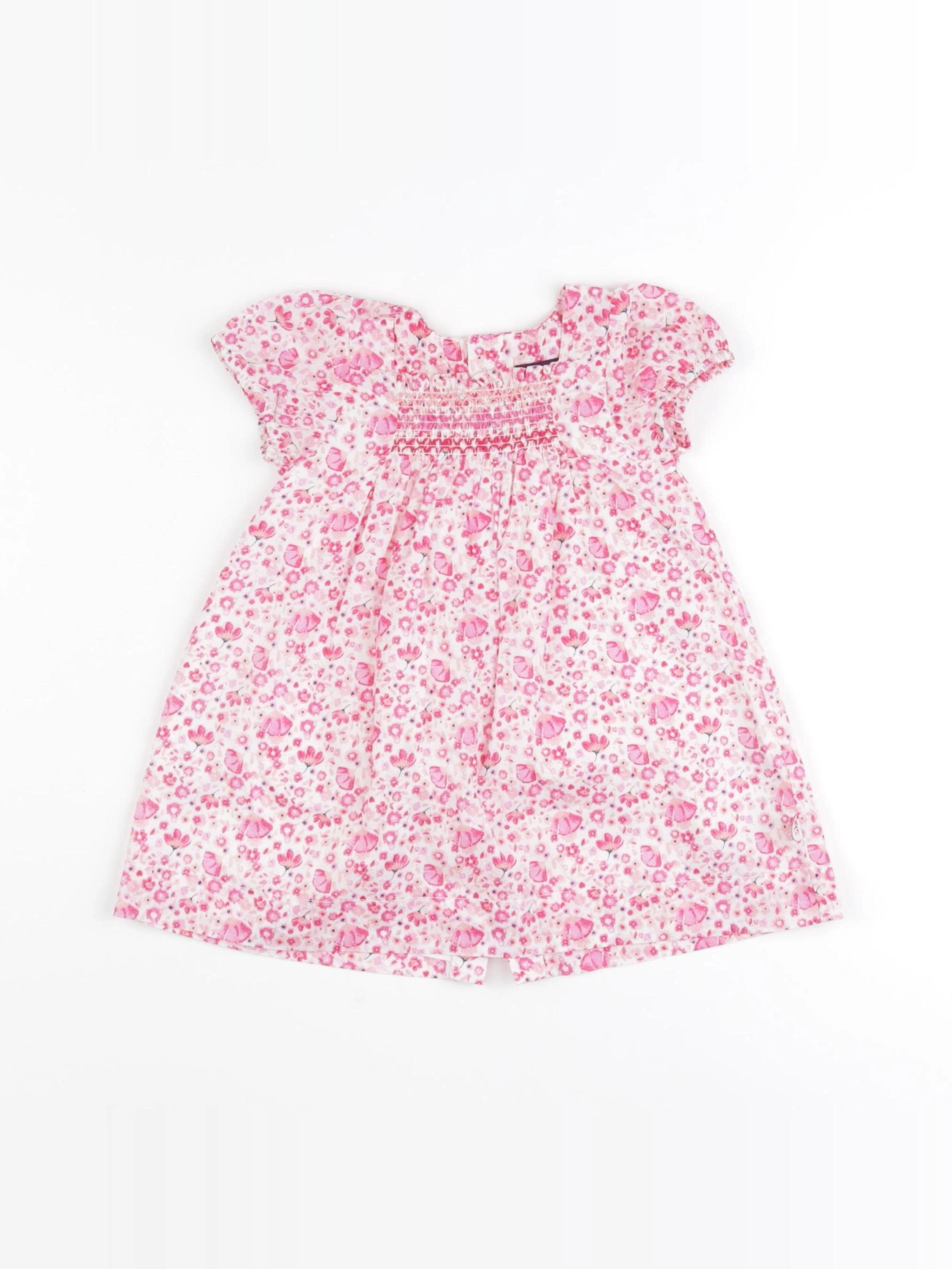 Sergent Major - robe blanc, rose - 6 mois