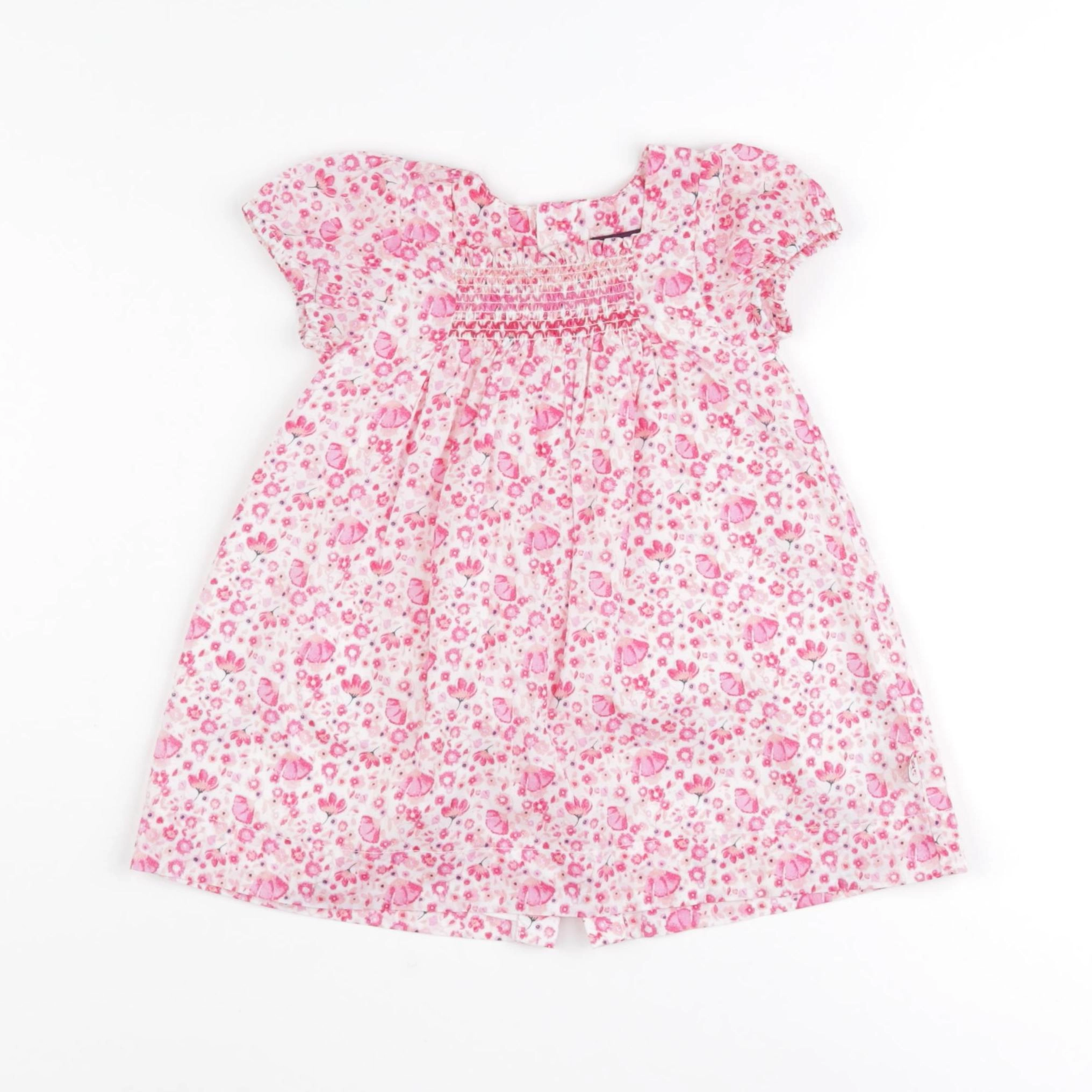 Sergent Major - robe blanc, rose - 6 mois