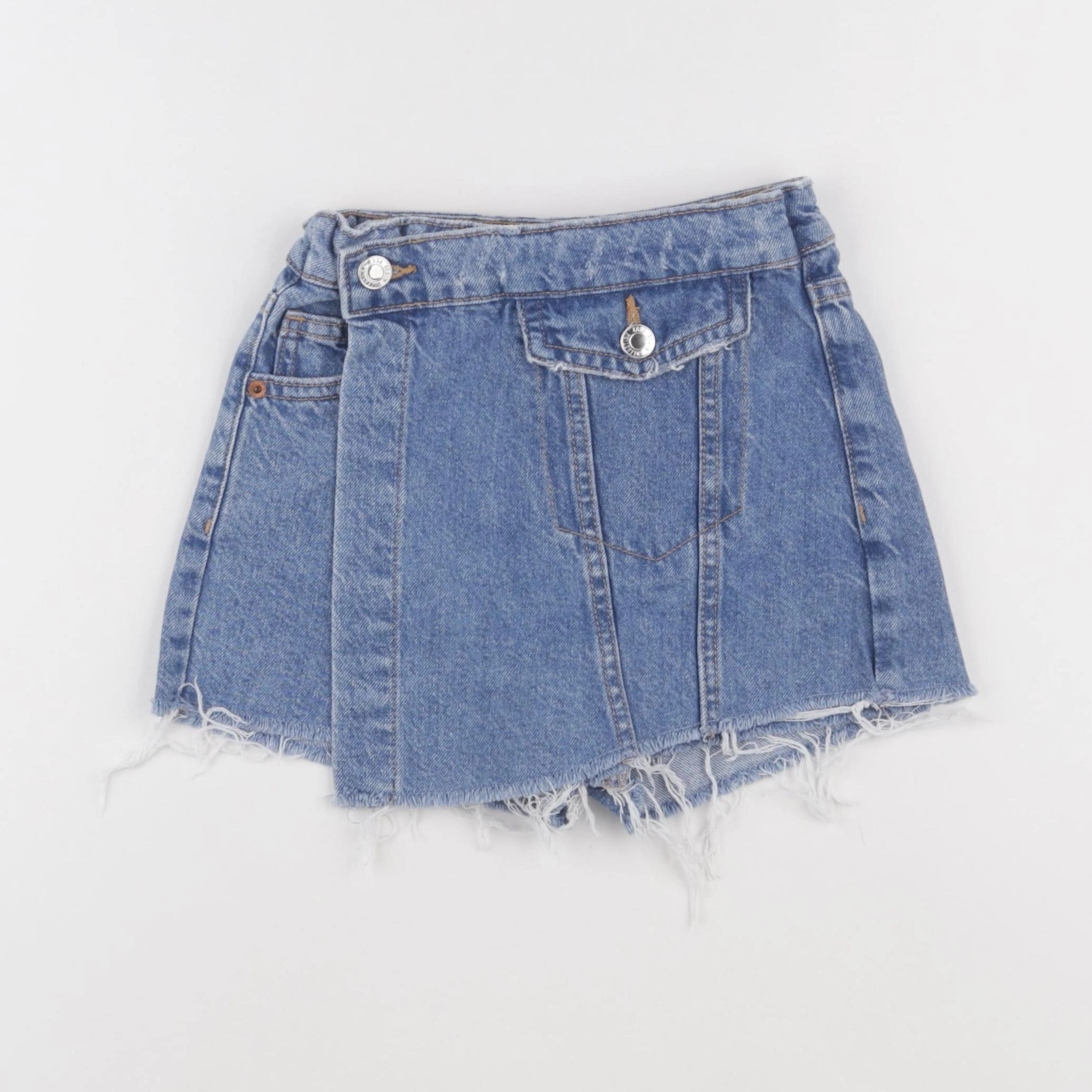 Zara - jupe short bleu - 7 ans