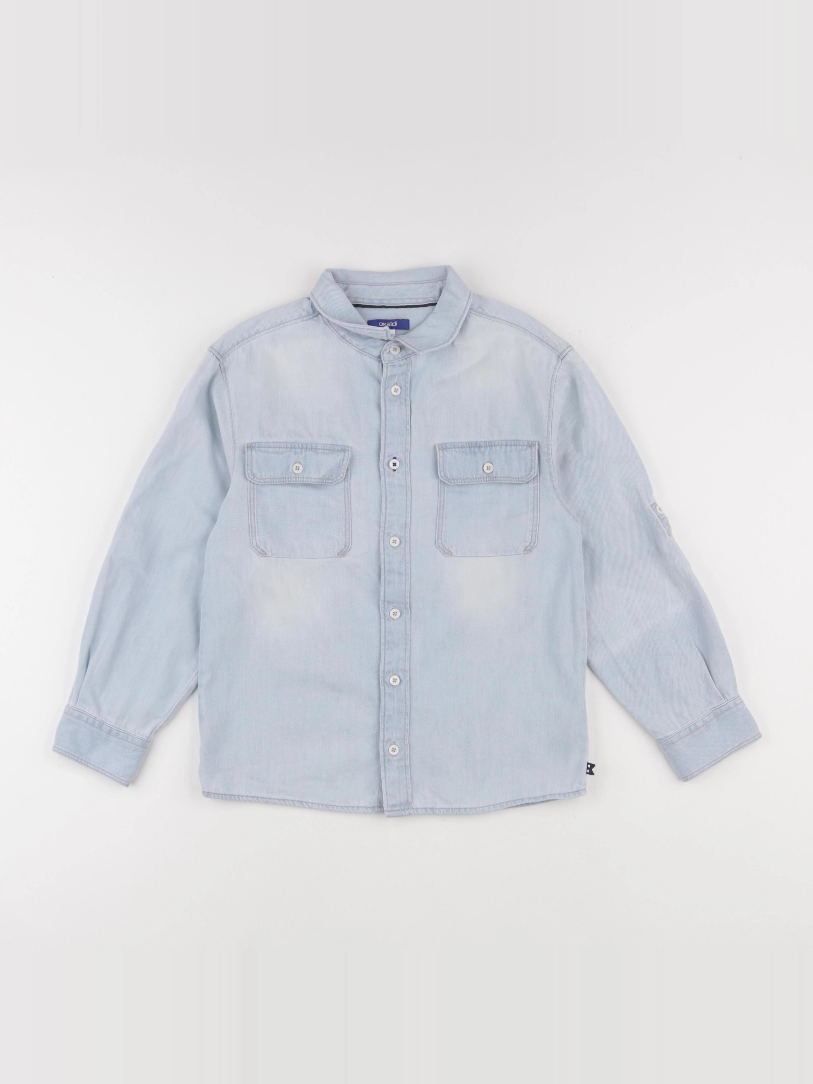 Okaidi - chemise bleu - 8 ans