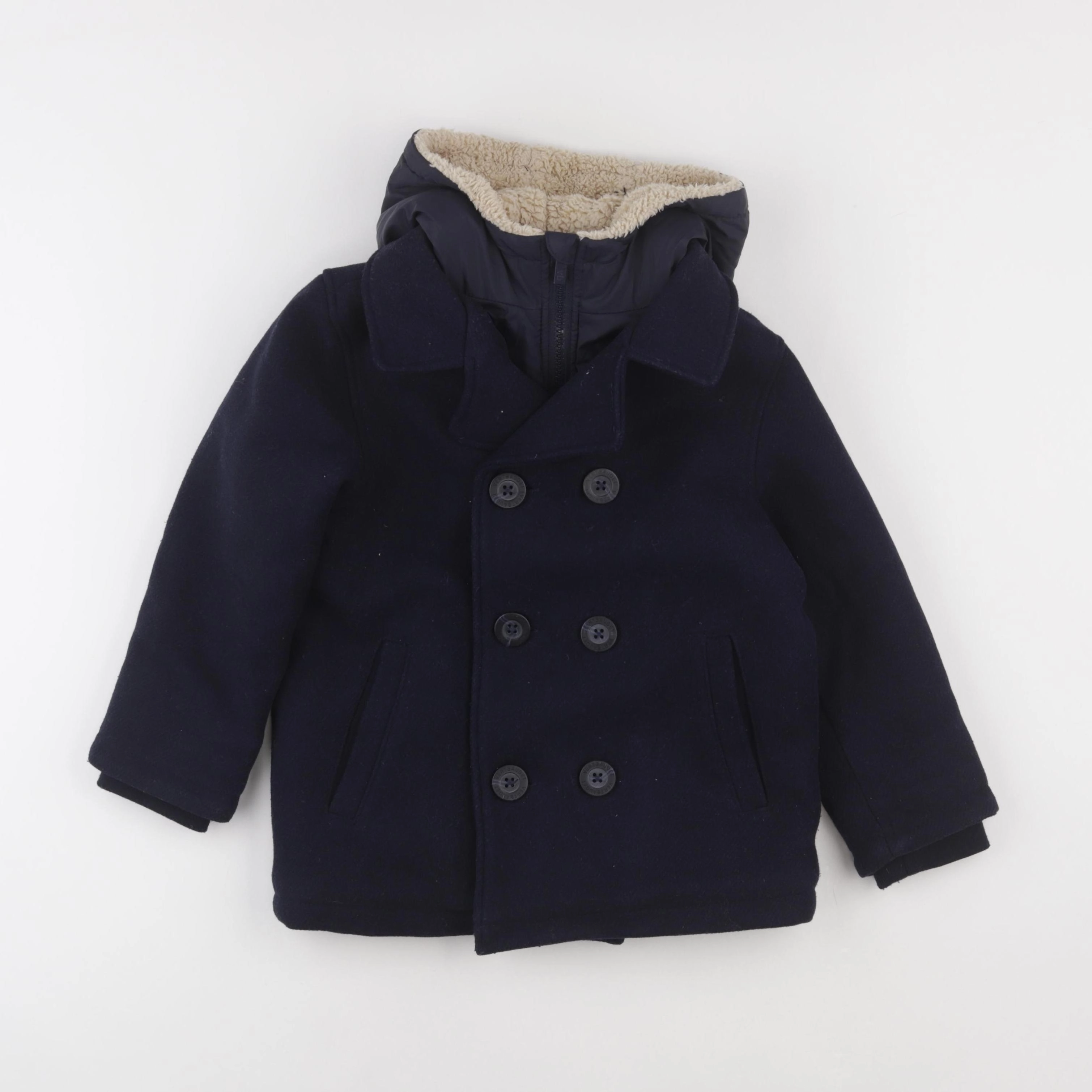 Vertbaudet - manteau bleu - 6 ans
